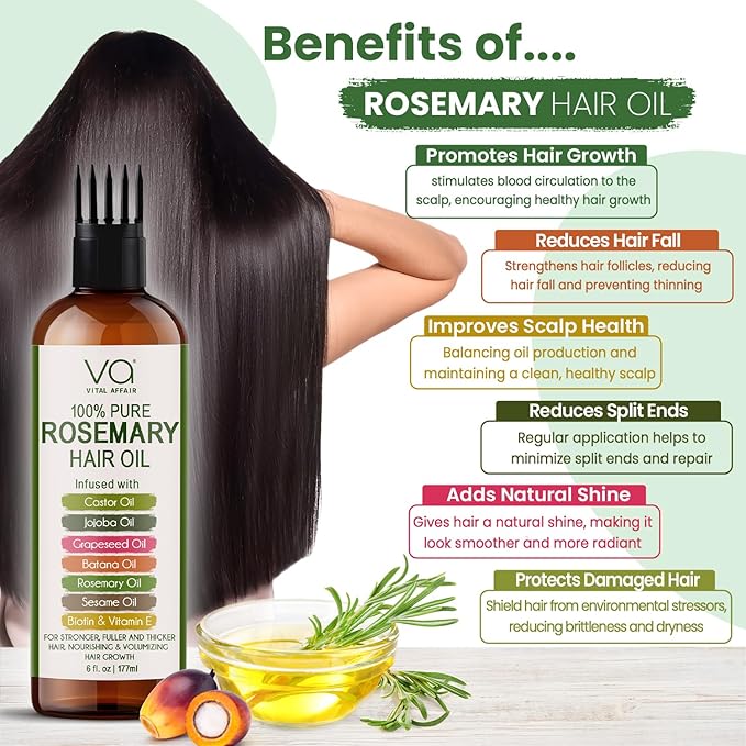 100% Pure Rosemary Hair Oil