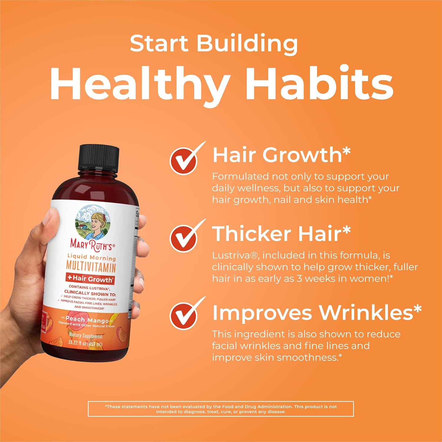 MaryRuth Organics Liquid Multivitamin + Hair Growth