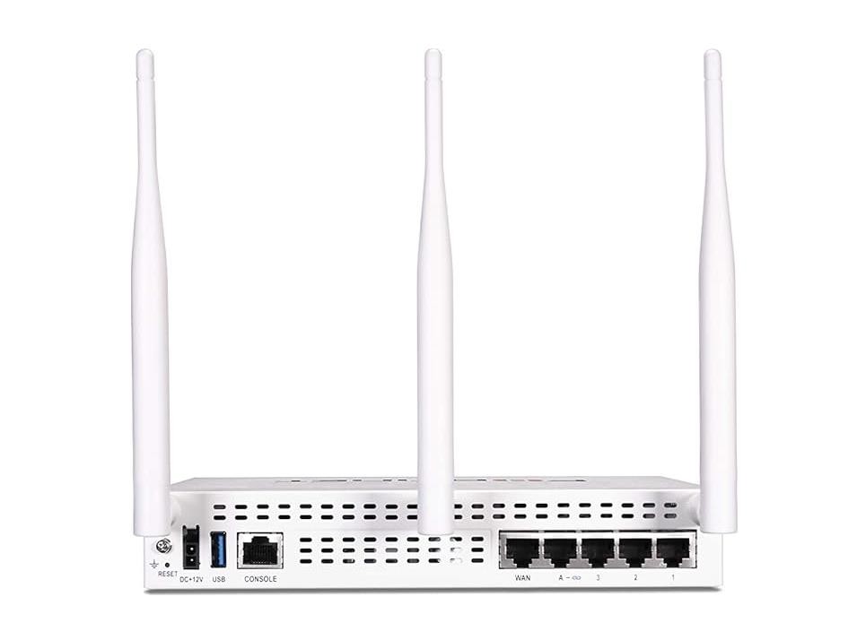 FIREWALL FORTNET  HW FWF-40F - ETHERNET - GIGABIT ETHERNET - HTTP,HTTPS - 5 X GE RJ45 PORTS (INCLUDING , 1 X WAN PORT, 4 X INTERNAL PORTS), WIRELESS (802.11A/B/G/N/AC) REGION CODE N - SINGLE RADIO -2.4GHZ/5GHZ - POWER ADAPTER - 100-240 VAC