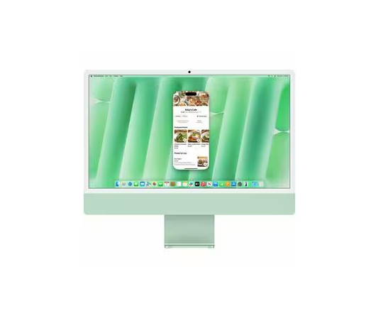 IMAC APPLE TELA RETINA 24" 4.5K, CHIP M4, CPU 8 NÚCLEOS, GPU 8 NÚCLEOS, NEURAL ENGINE DE 16 NÚCLEOS, 16GB RAM, SSD 1TB, VERDE
