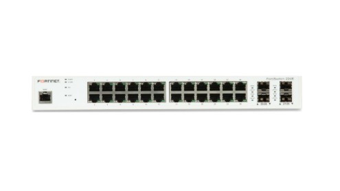 SWITCH FORTISWITCH FORTNET - FS-224E - 1RU - WIRED - 1GBPS - GIGABIT ETHERNET - 512MB RAM - 128MB FLASH MEMORY - 100-240V AC, 50/60 HZ-L2/L3 SWITCH - 24X GE RJ45 PORTS, 4X GE SFP SLOTS. FORTIGATE SWITCH CONTROLLER COMPATIBLE.