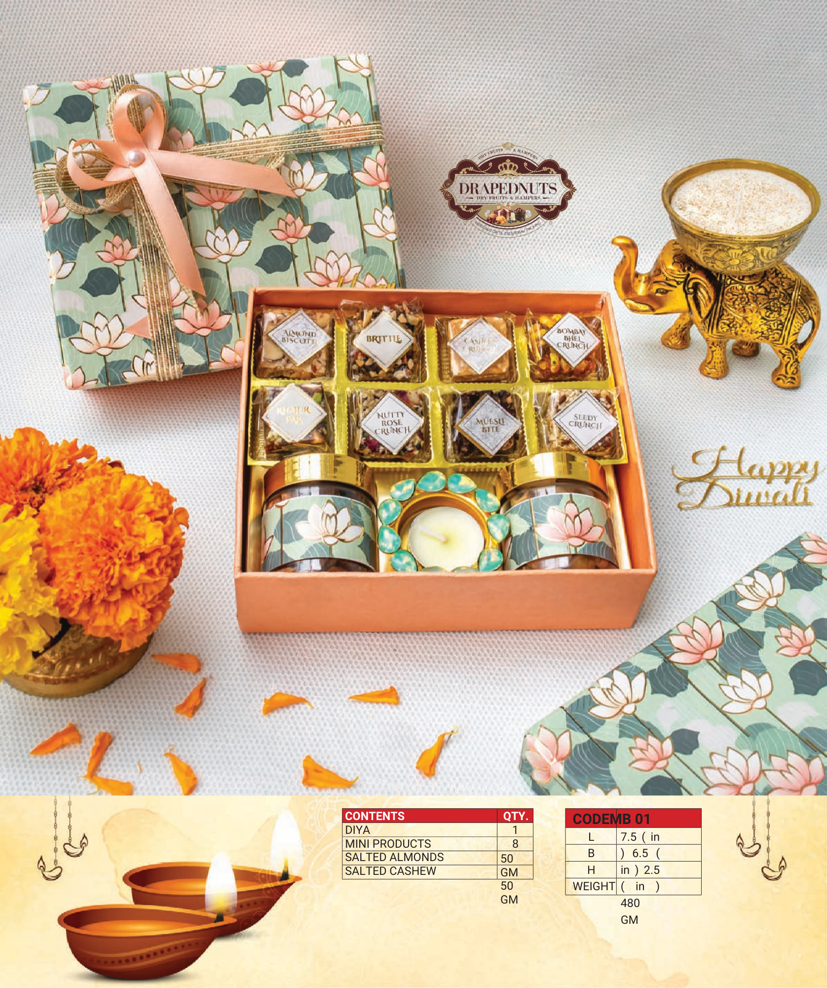 Festive Dry Fruit Gift Box