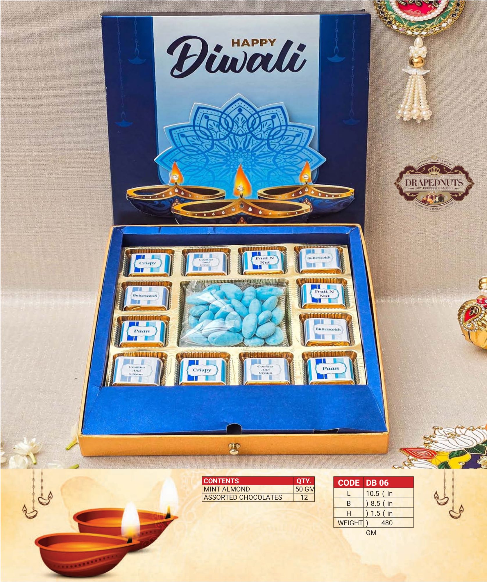 Diwali Celebration Chocolate & Sweet Box DB06