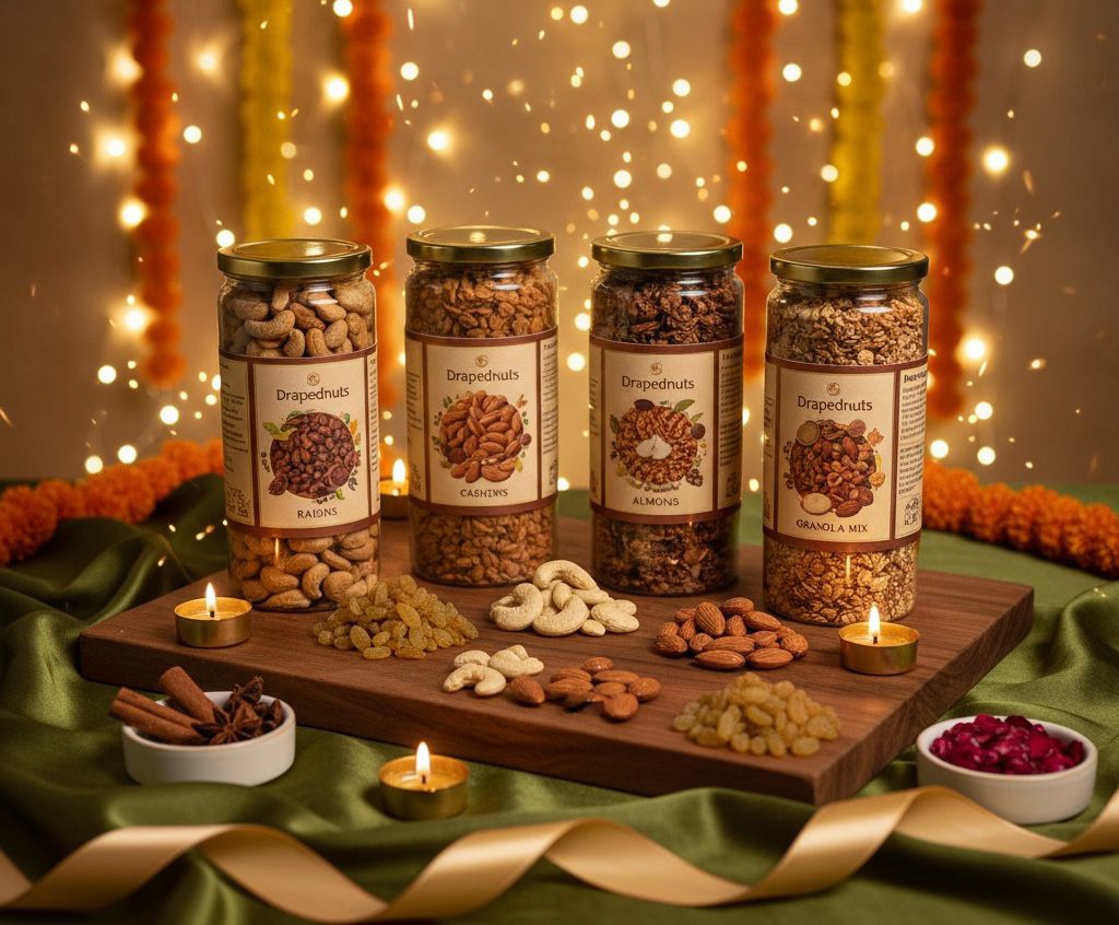 The Heritage Jar Collection – Luxury Dry Fruit & Granola Gift Set by Drapednuts