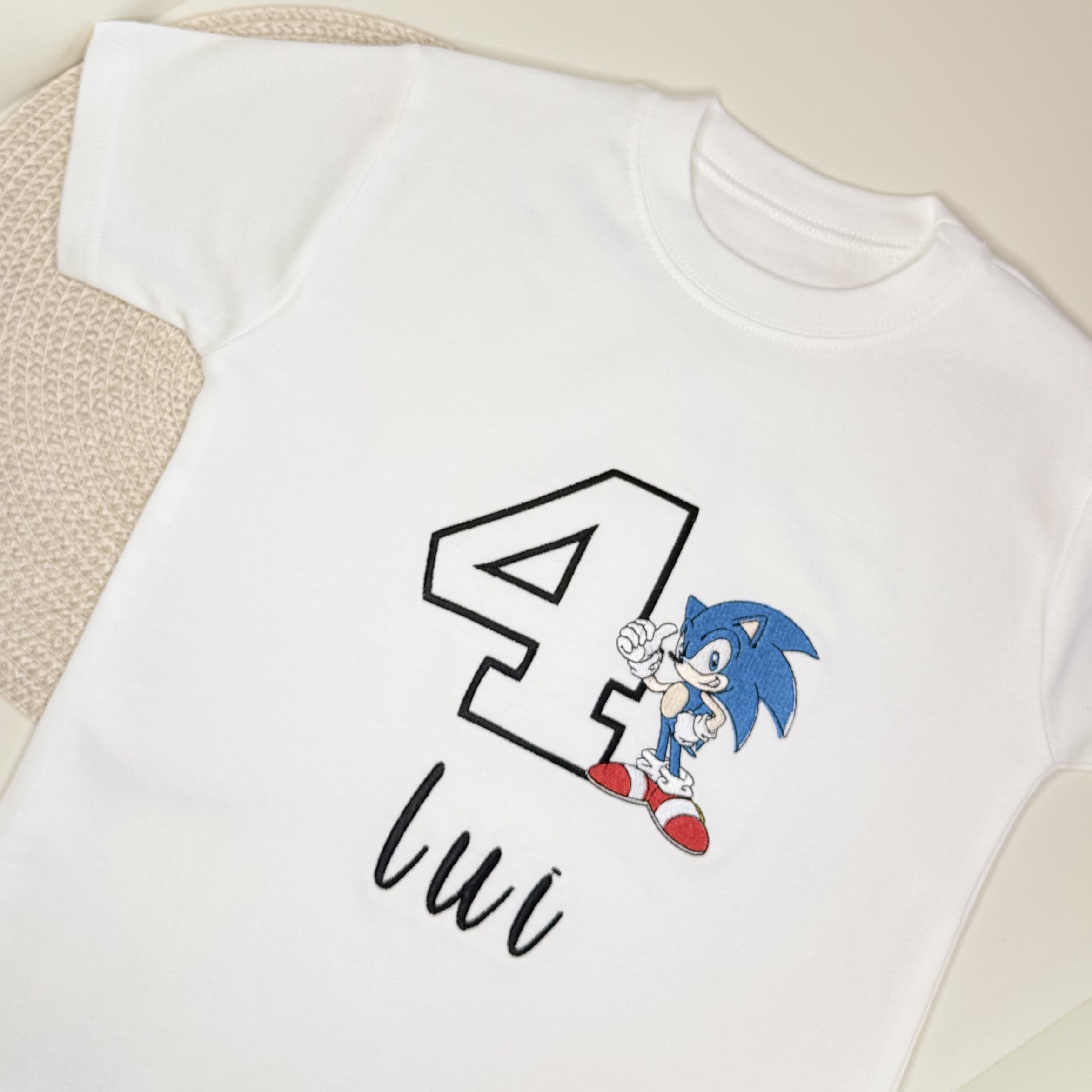 Personalised Sonic The Hedgehog Inspired Birthday T-shirt