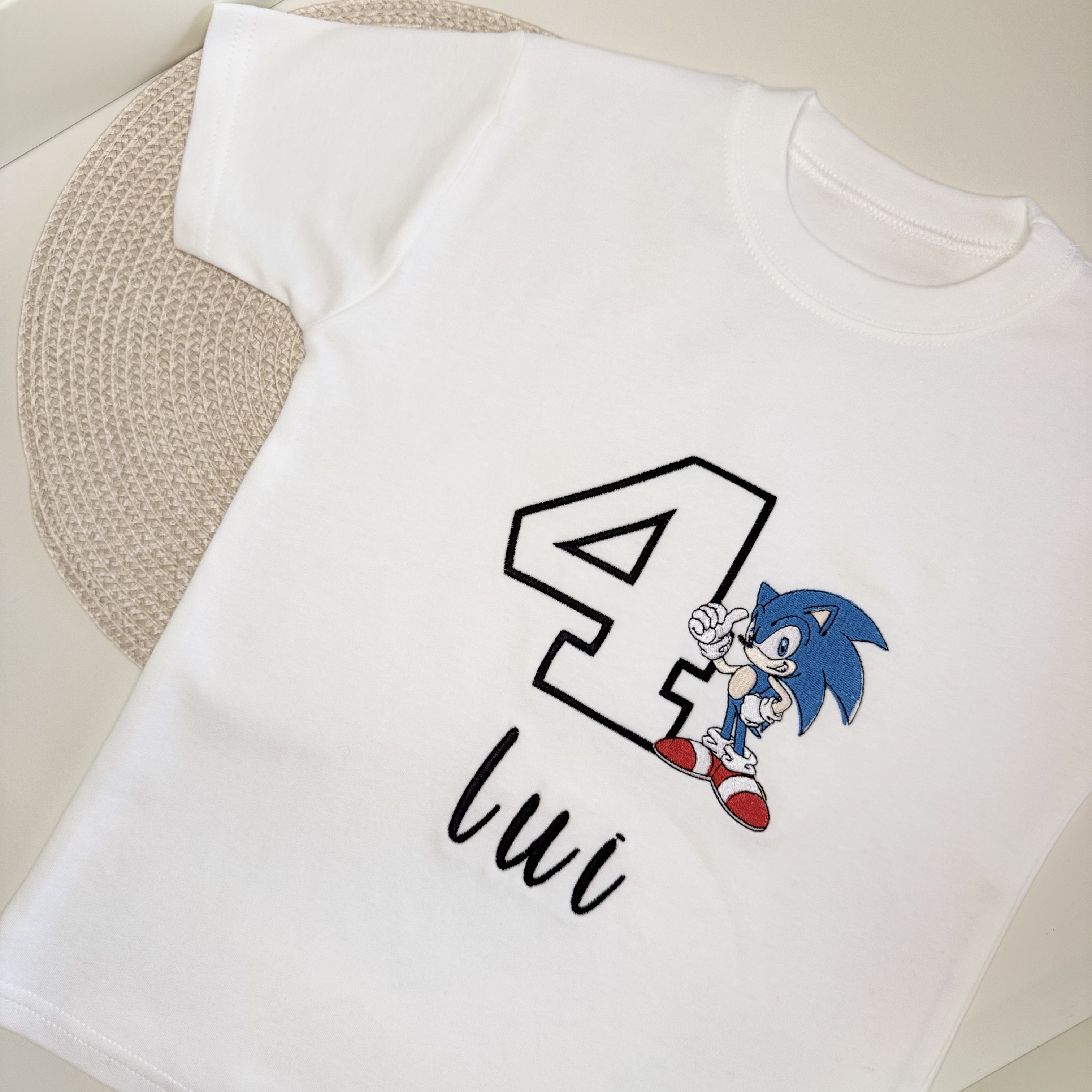 Personalised Sonic The Hedgehog Inspired Birthday T-shirt
