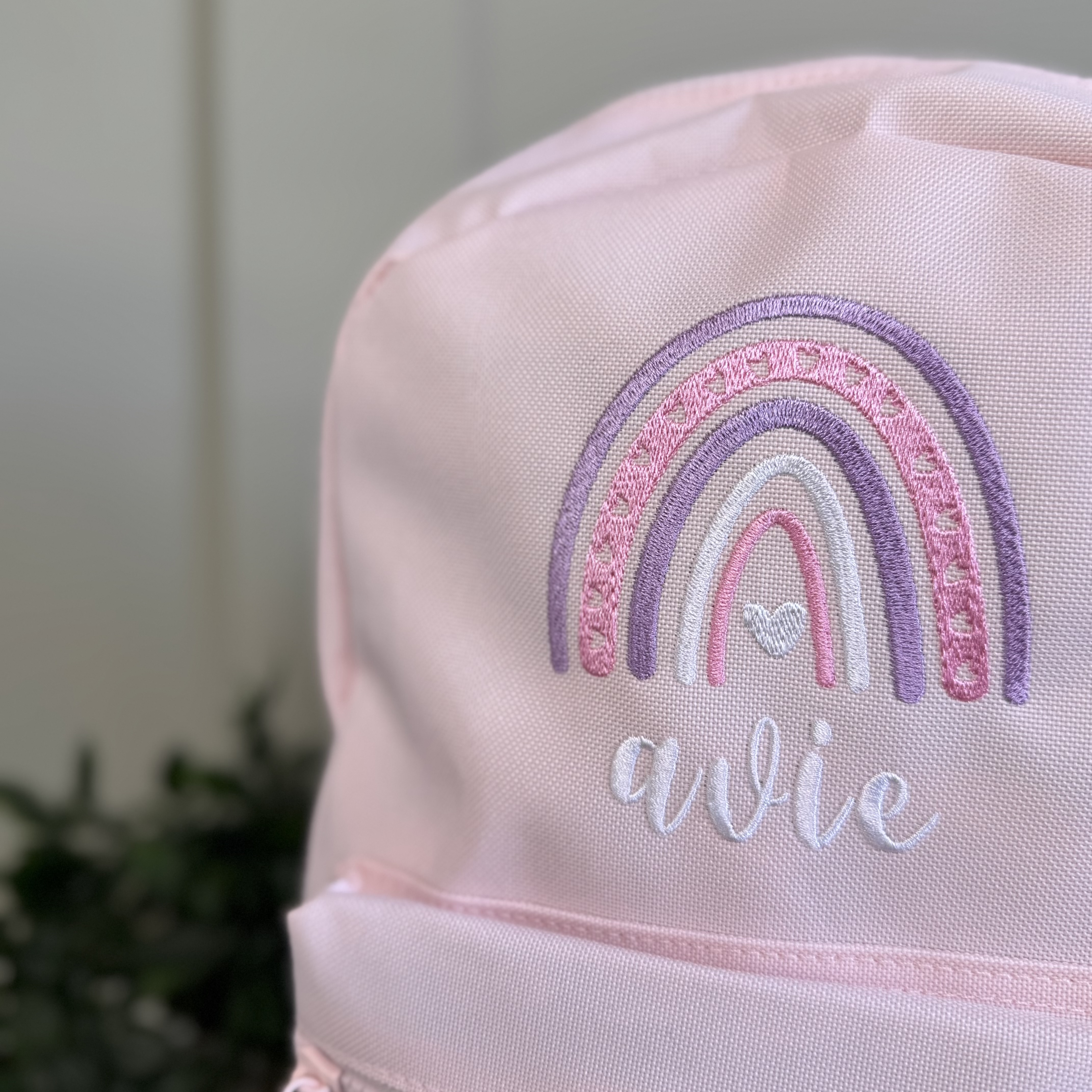 Personalised Pink Rainbow Toddler Backpack