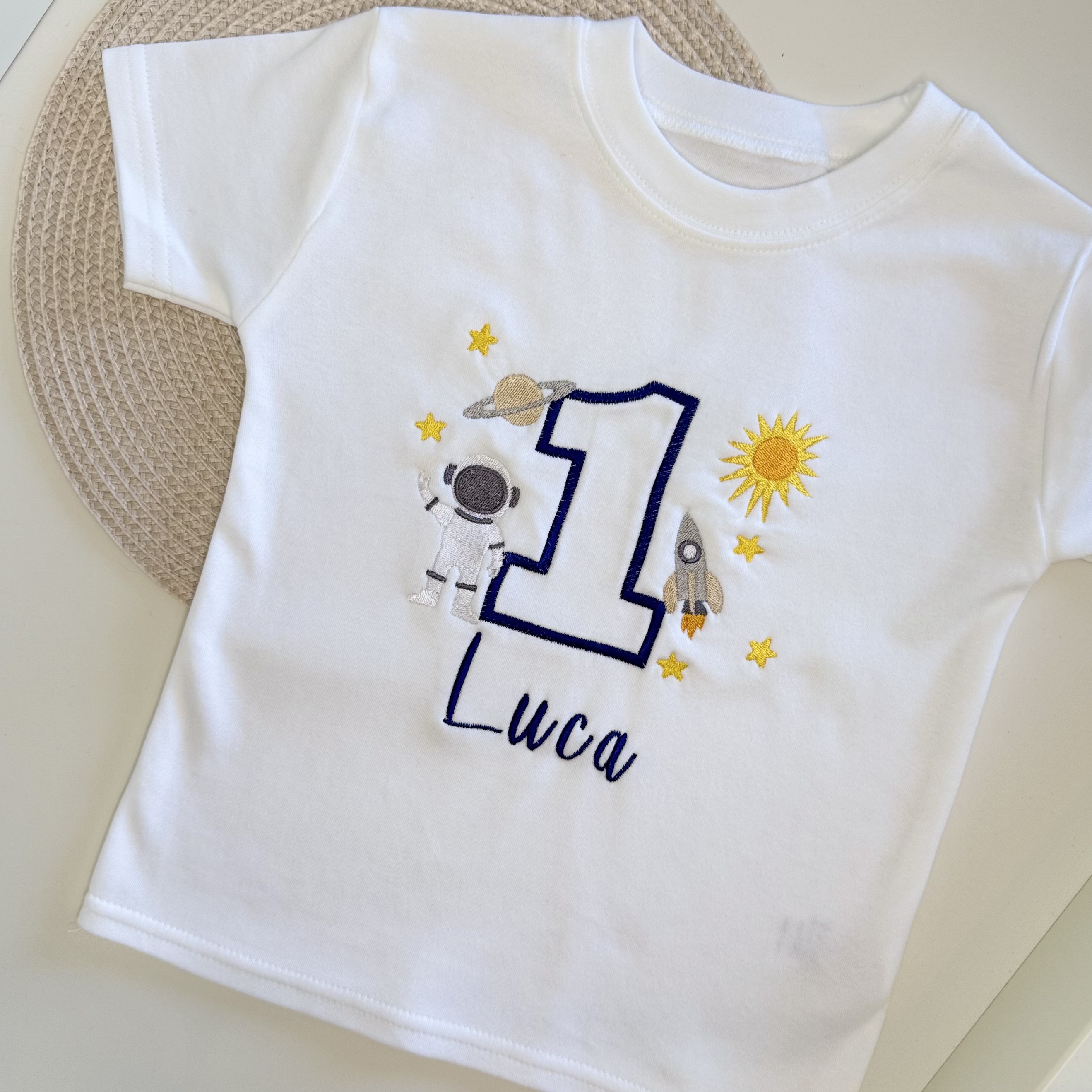 Personalised Space Birthday T-shirt