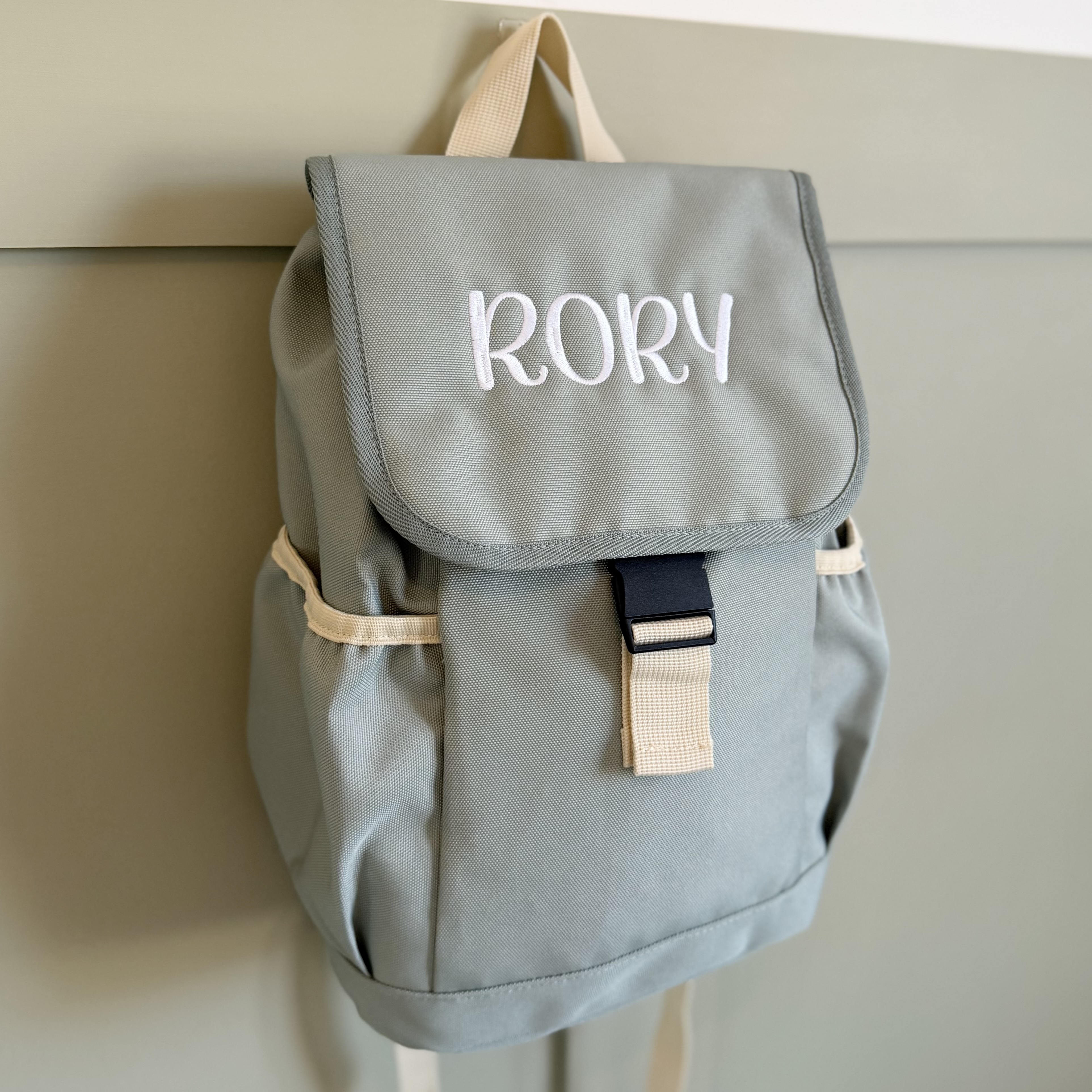 Personalised Embroidered Pastel Backpack