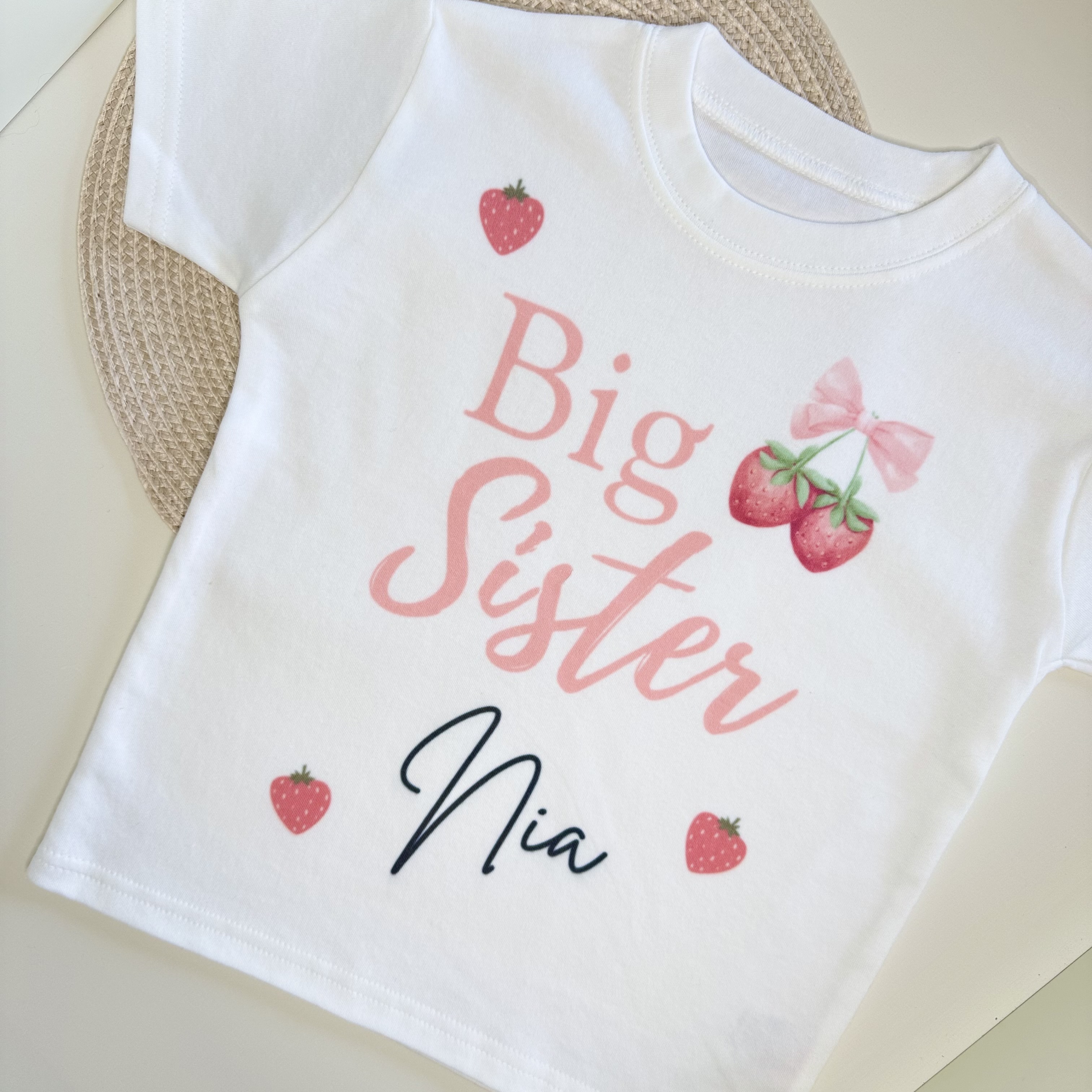 Personalised Big Sister T-shirt