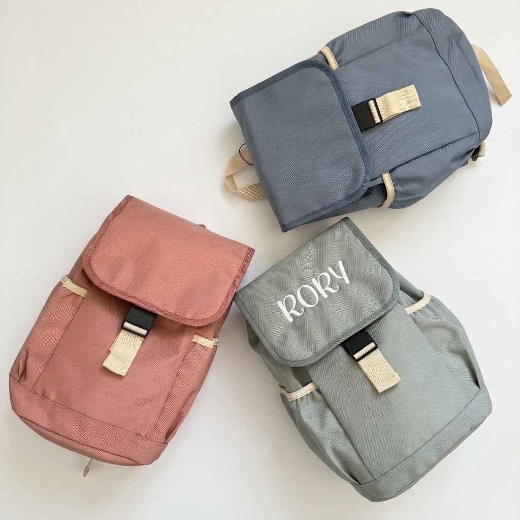 Personalised Embroidered Pastel Backpack