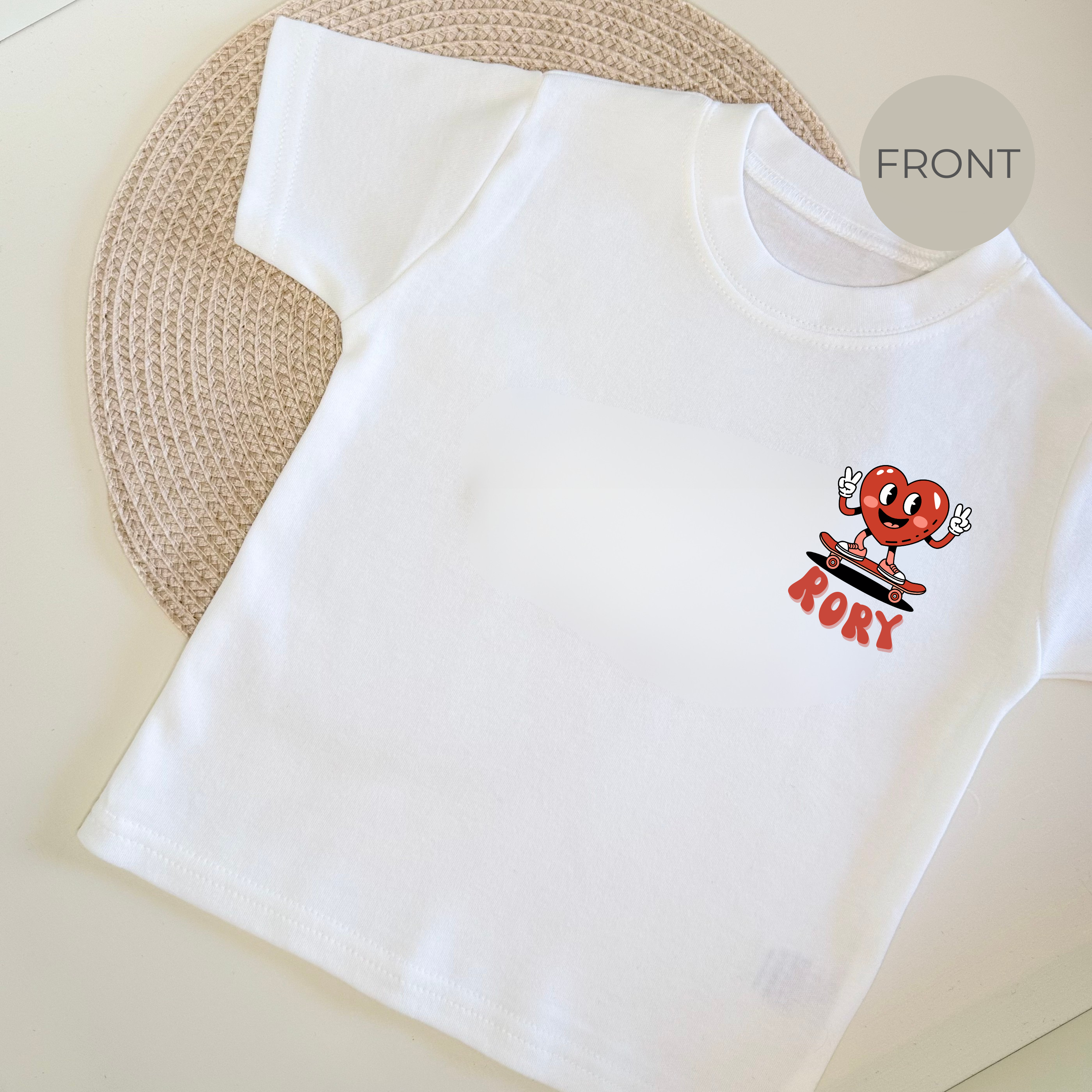 Personalised 'Little Valentine' Skateboard T-shirt