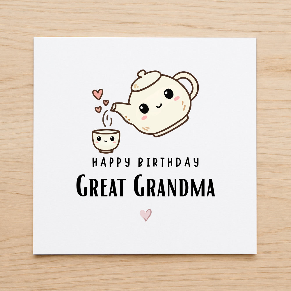 Teapot Birthday Card