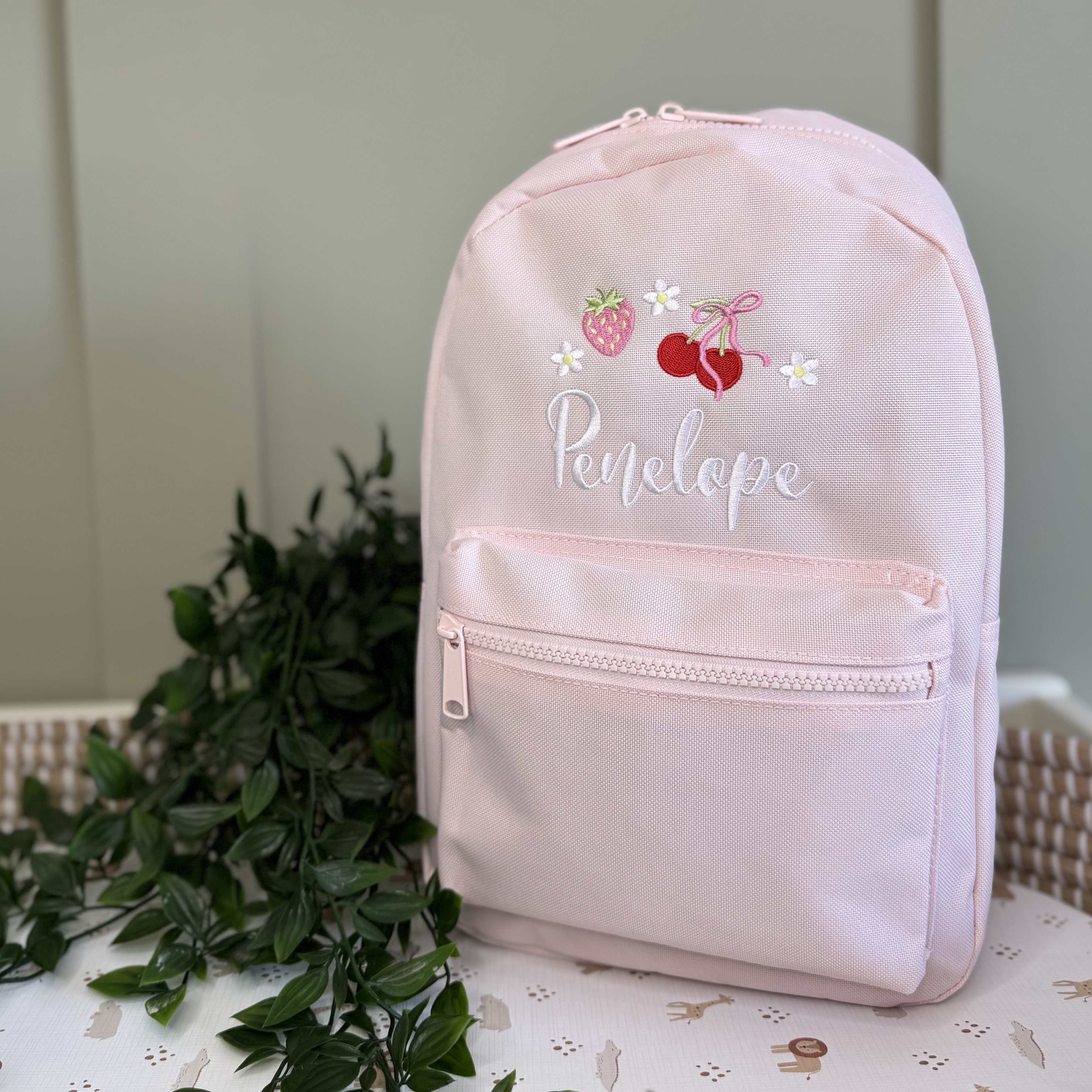 Personalised Strawberry & Cherries Backpack