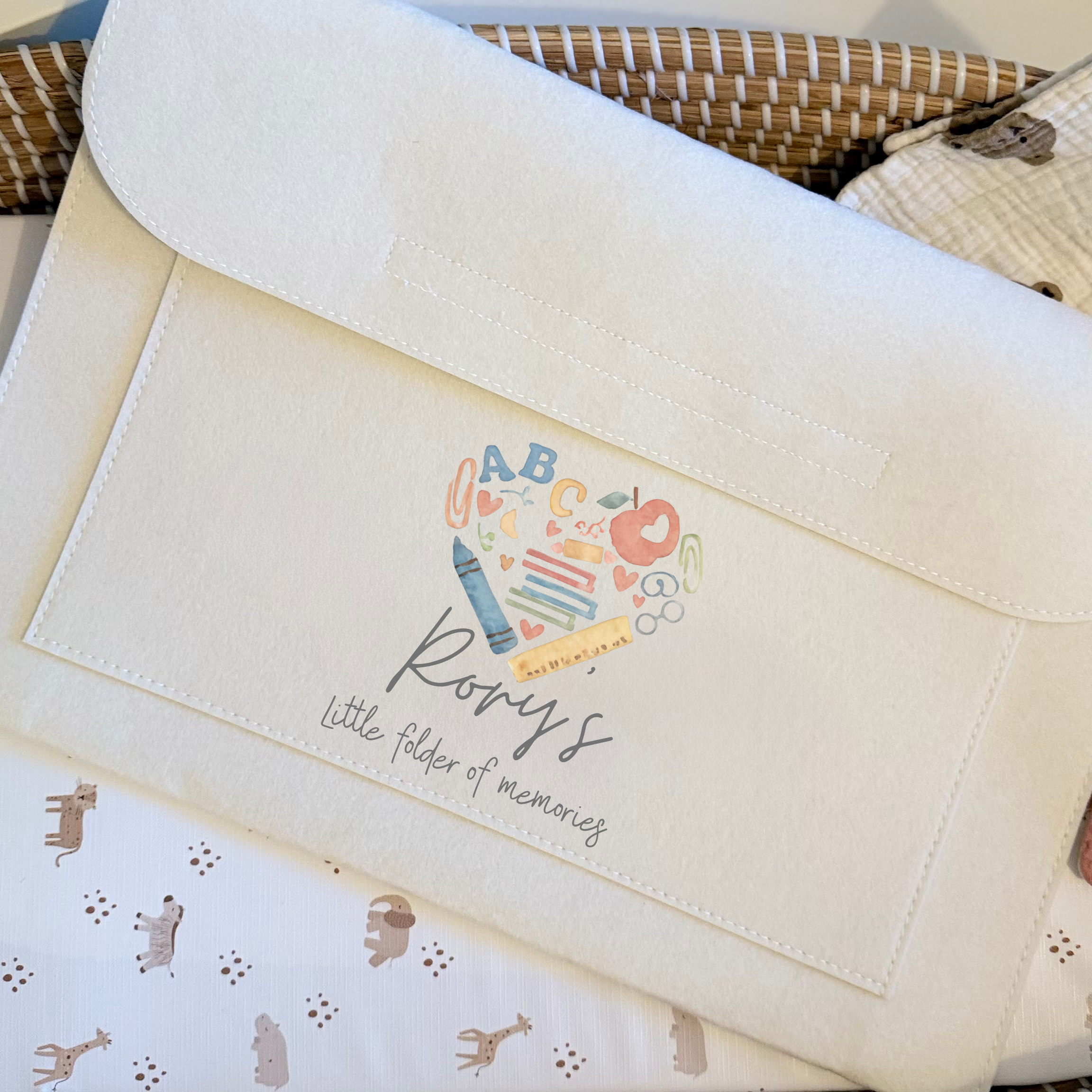 Cream Personalised 'Little Folder Of Memories'