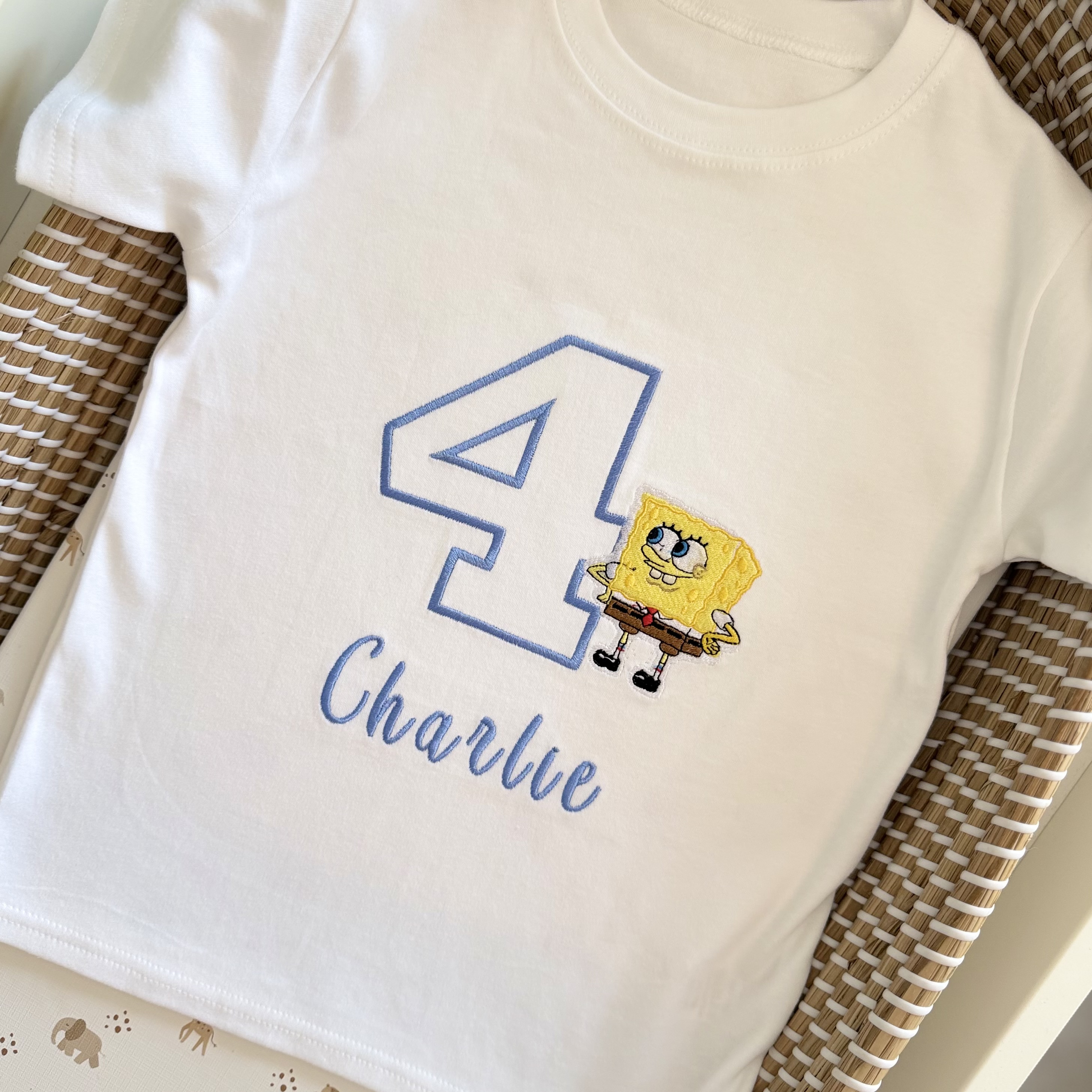 Personalised Spongebob Birthday T-shirt