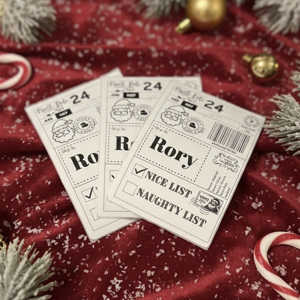 Personalised Santa Postage Label Stickers *10 PACK*