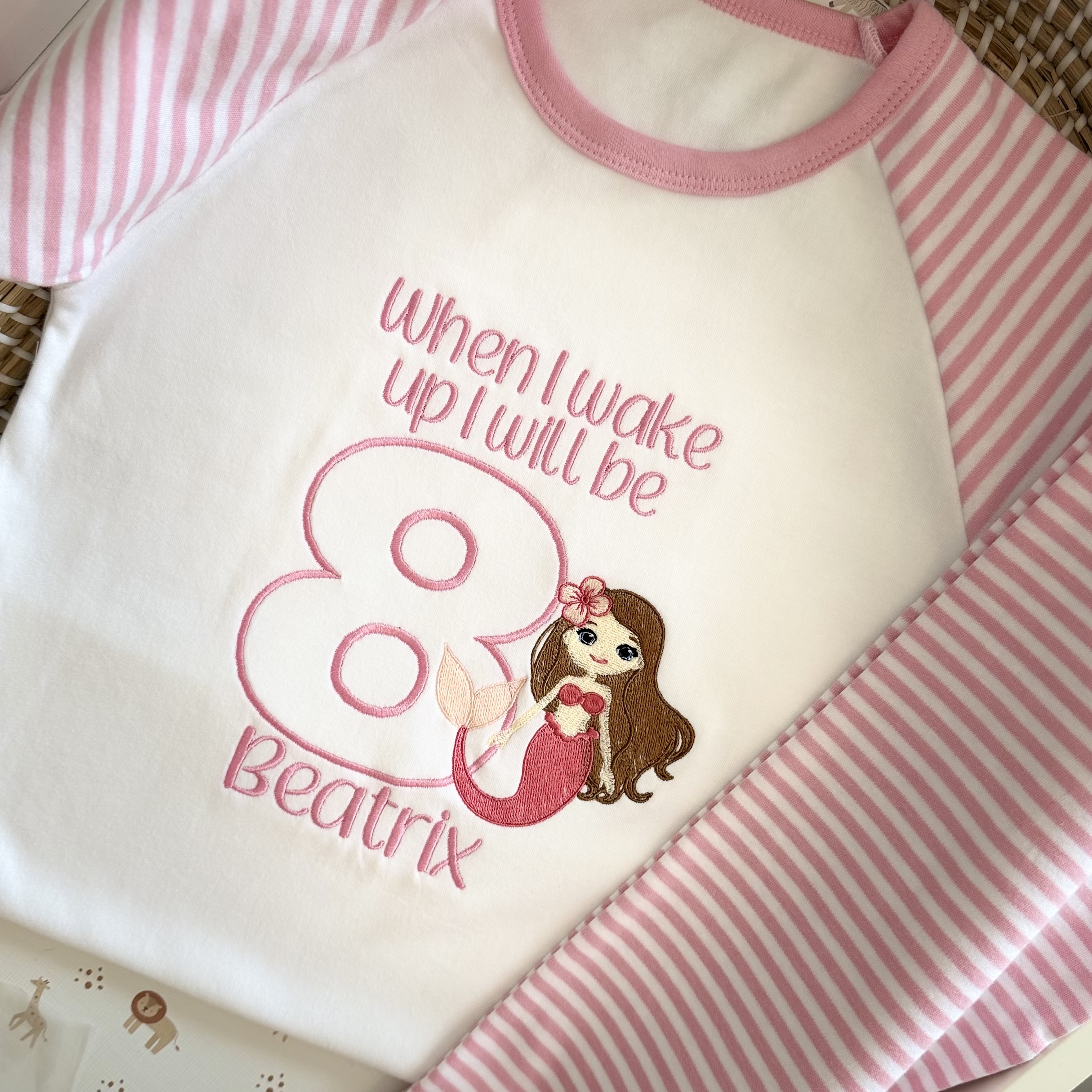 Personalised ‘When I Wake Up’ Mermaid Birthday Pyjamas