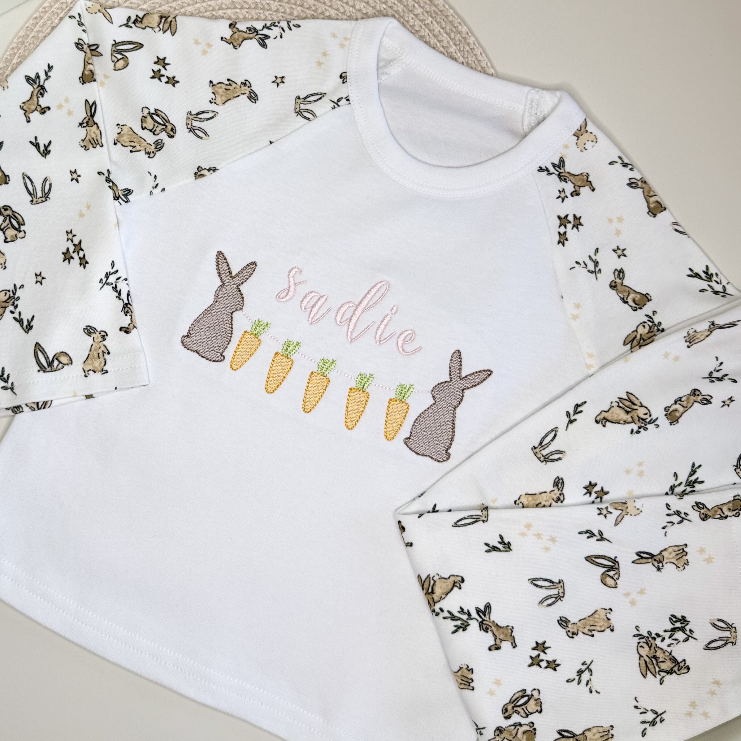 PRE-ORDER Embroidered Personalised Easter Pyjamas