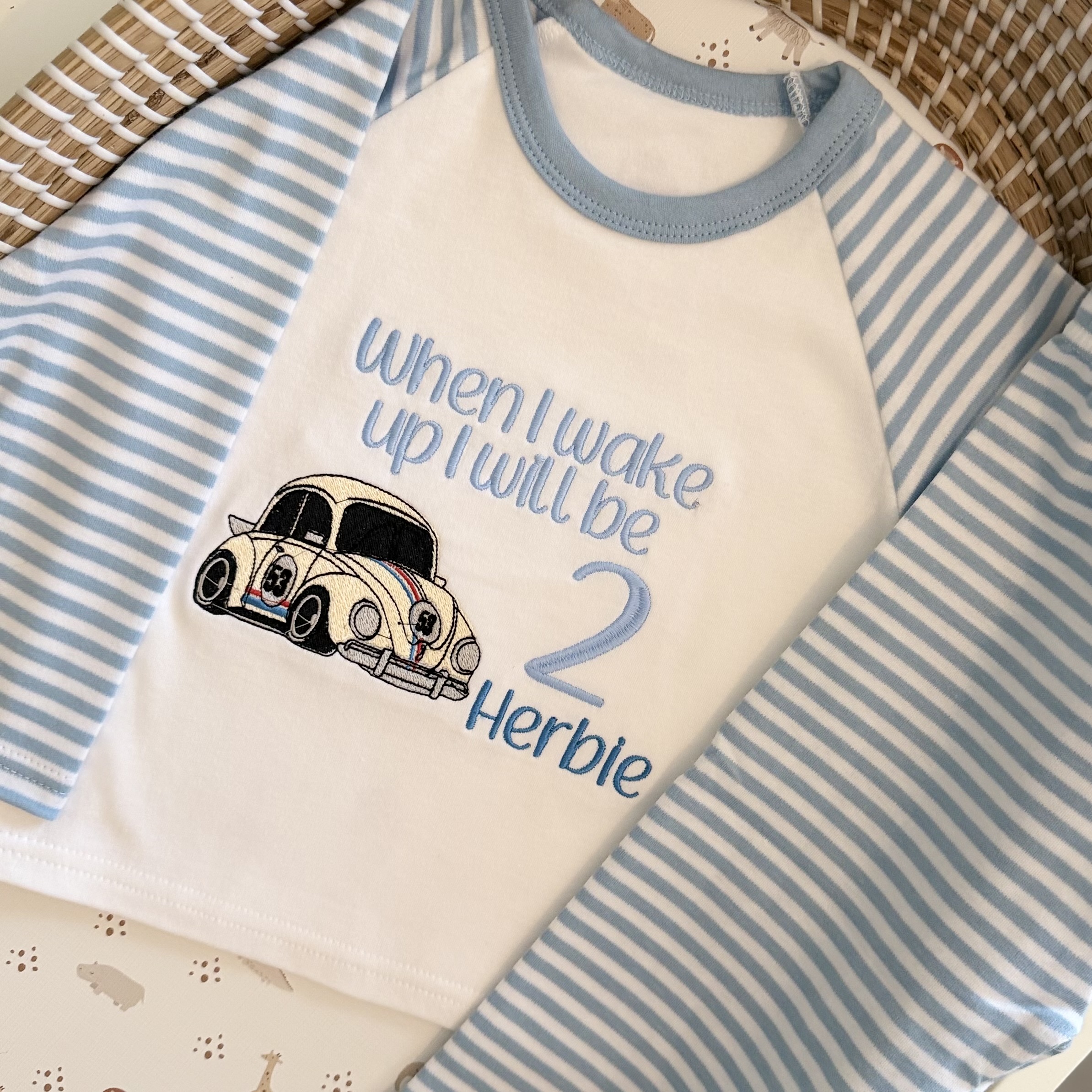 Personalised ‘When I Wake Up’ Beetle Car Pyjamas