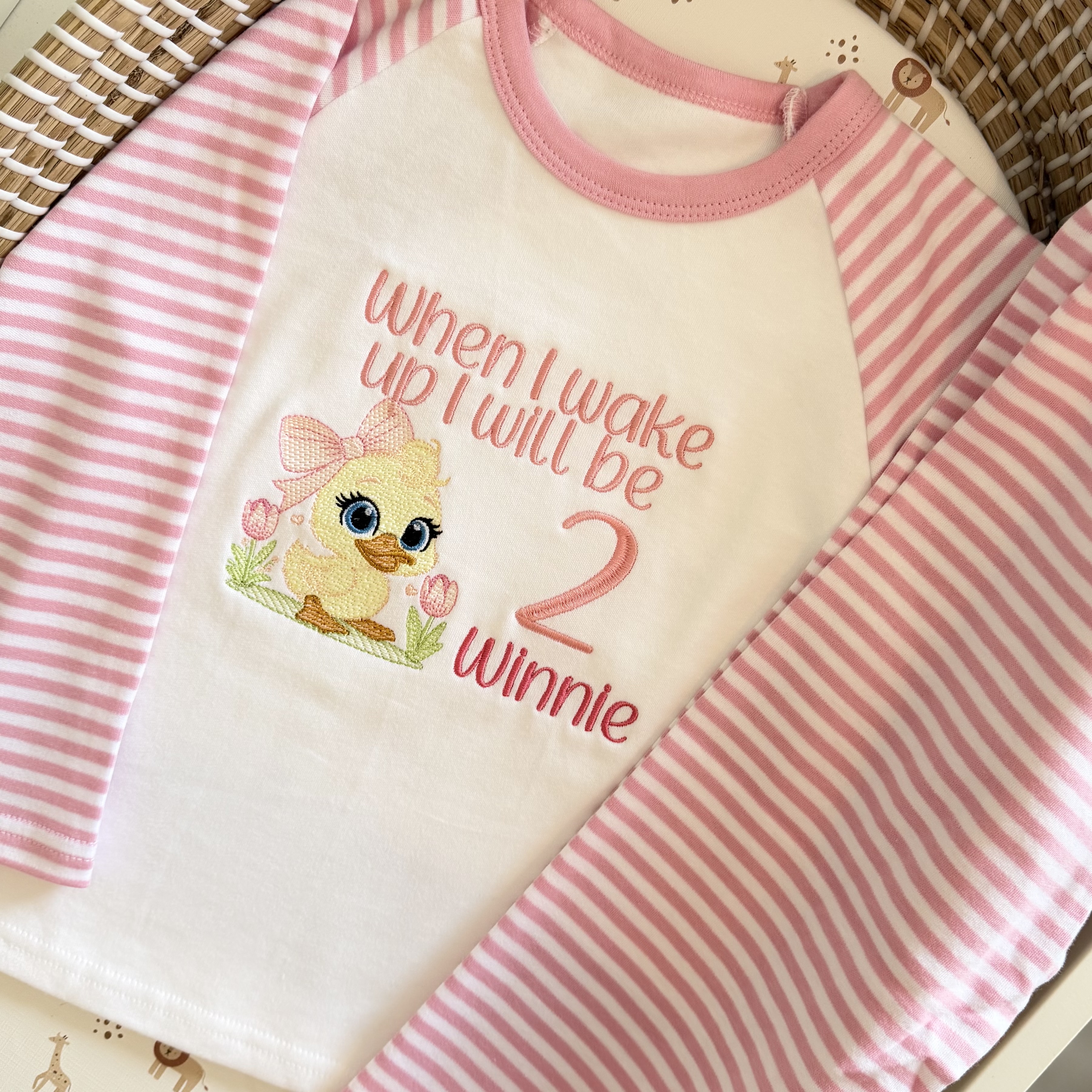 Personalised ‘When I Wake Up’ Duck Birthday Pyjamas