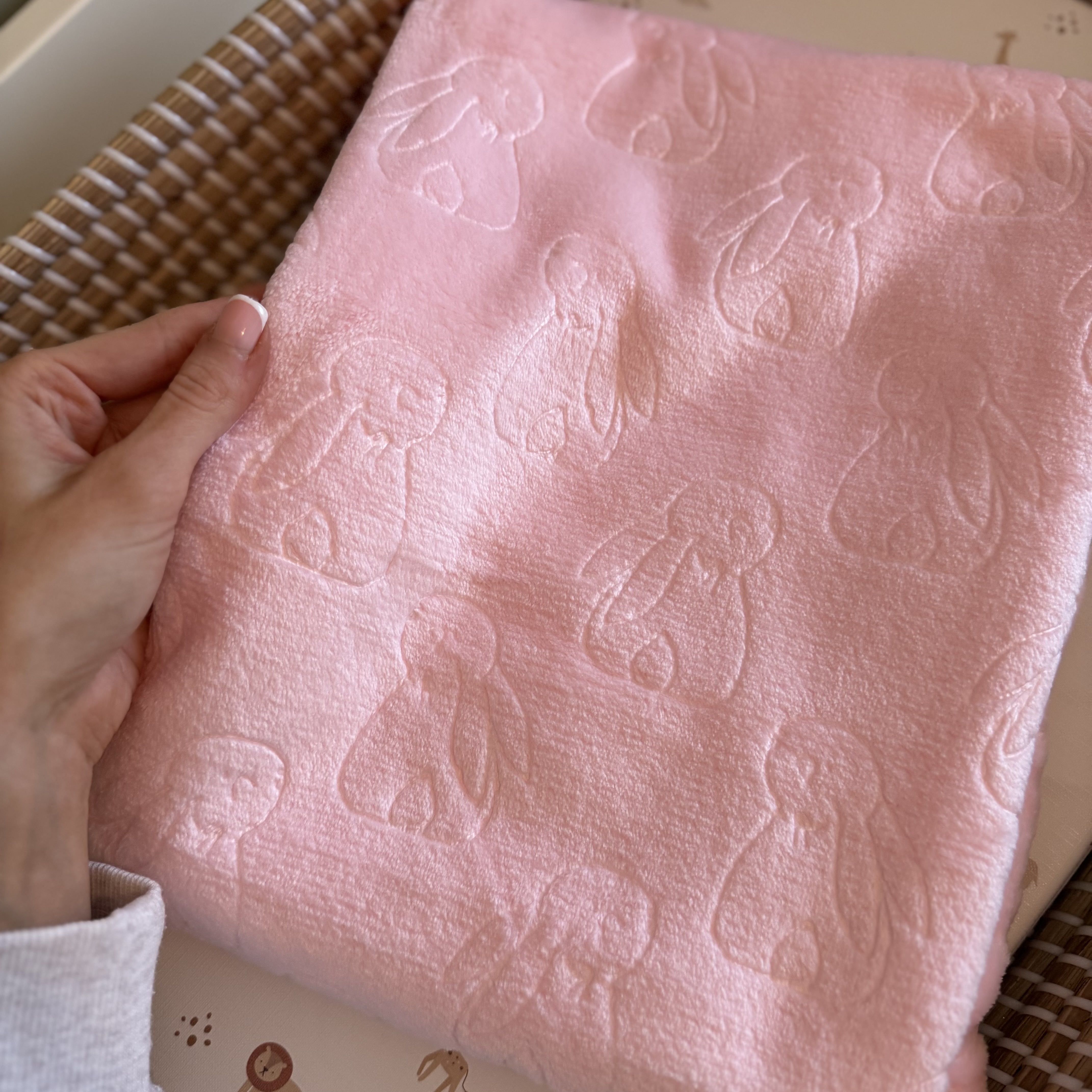 Personalised Pink Bunny Blanket