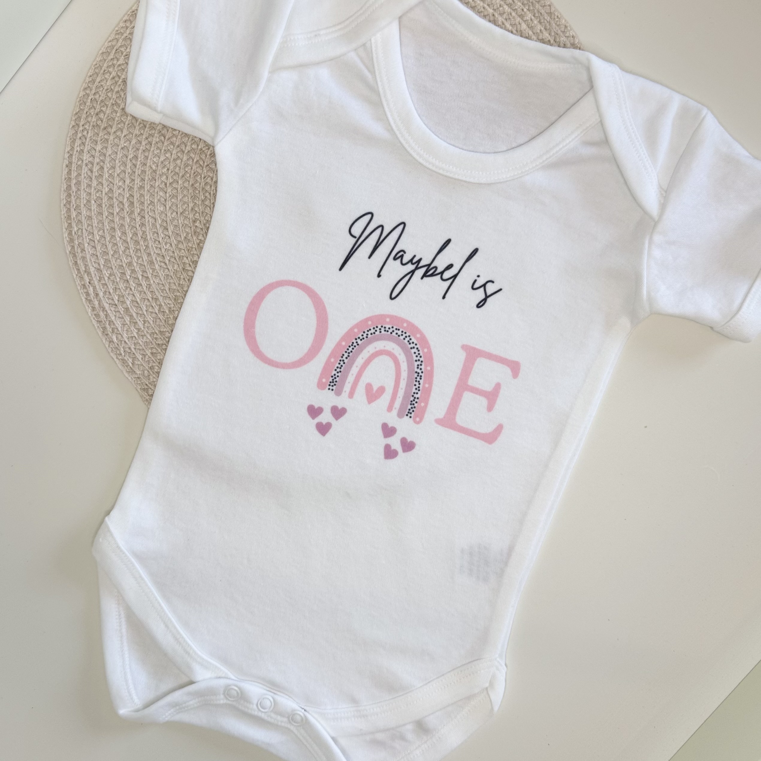 Personalised 'One' Rainbow Bodysuit/T-shirt