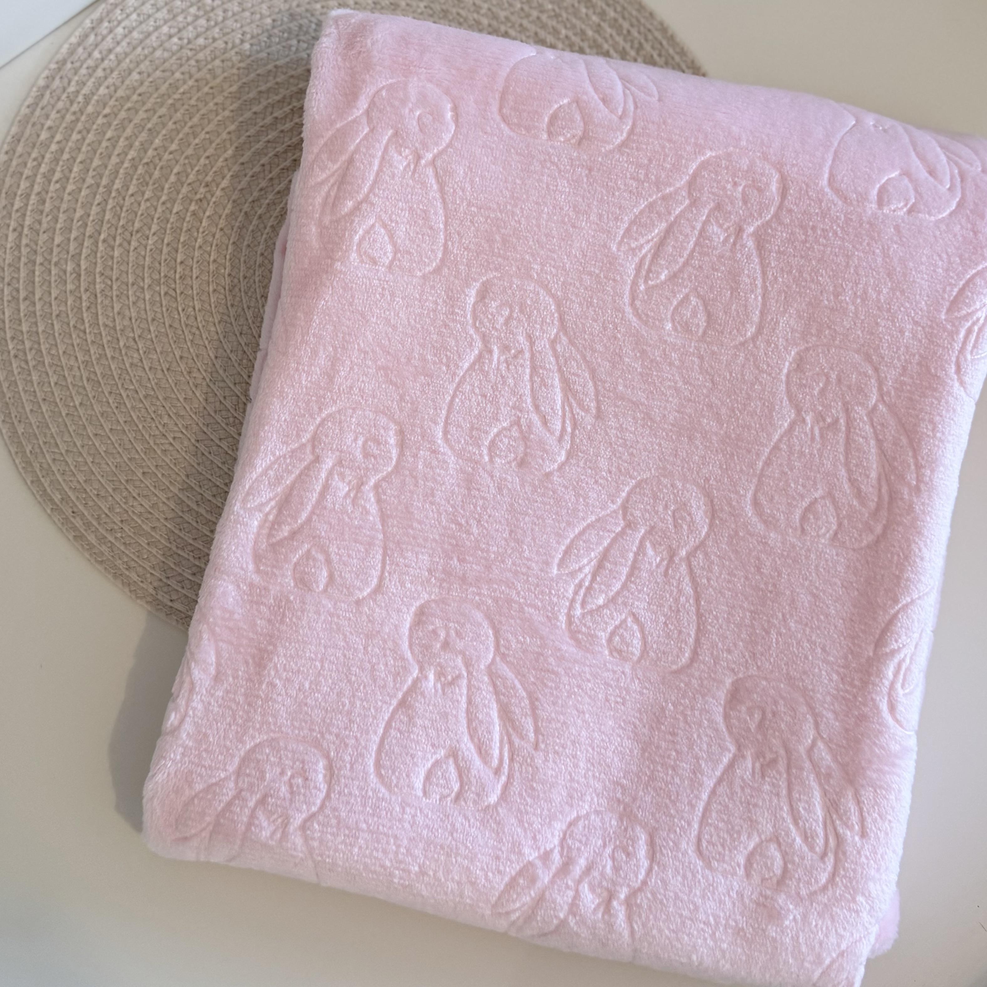Personalised Pink Bunny Blanket