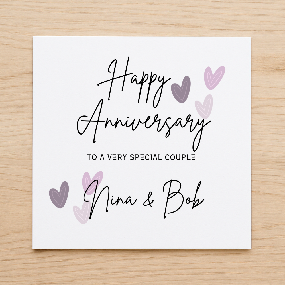 Personalised Happy Anniversary Card