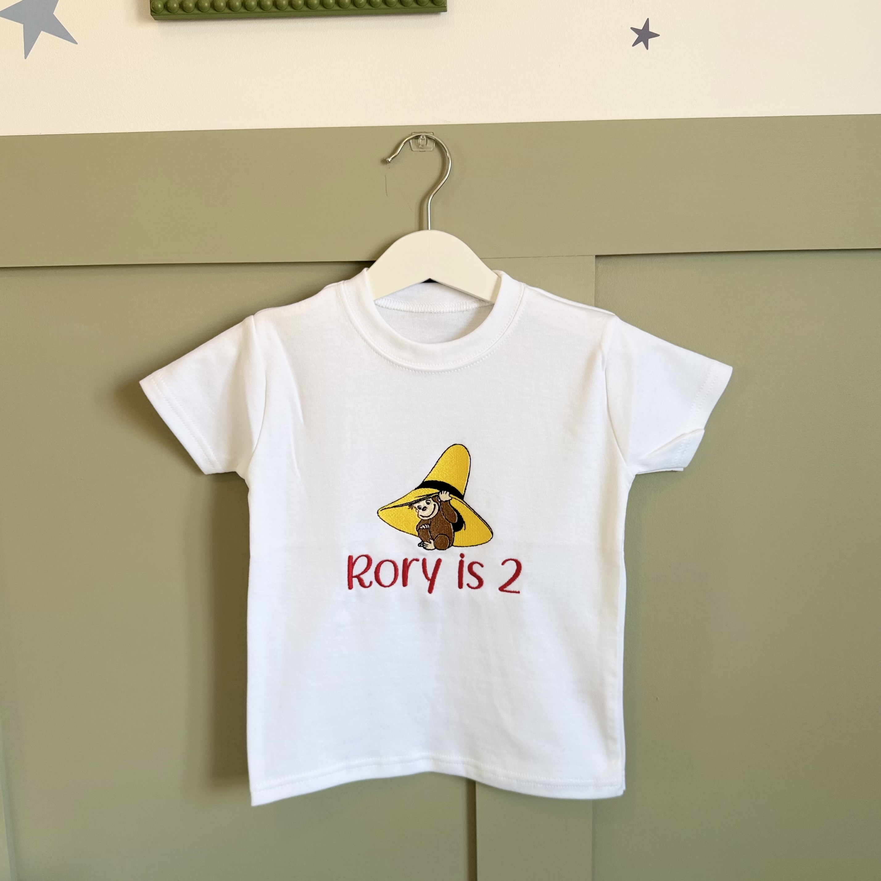 Personalised Curious George Birthday T-shirt
