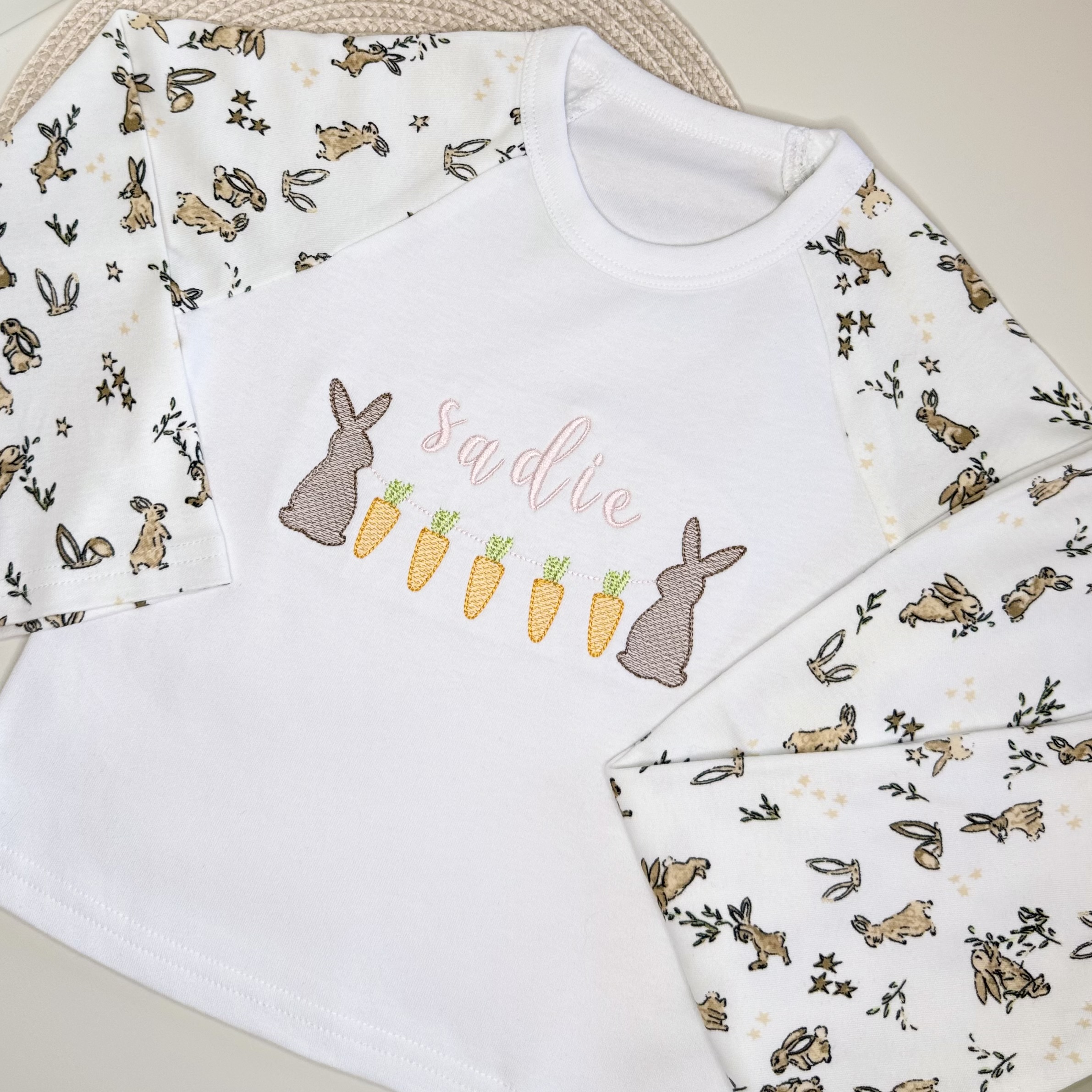 PRE-ORDER Embroidered Personalised Easter Pyjamas