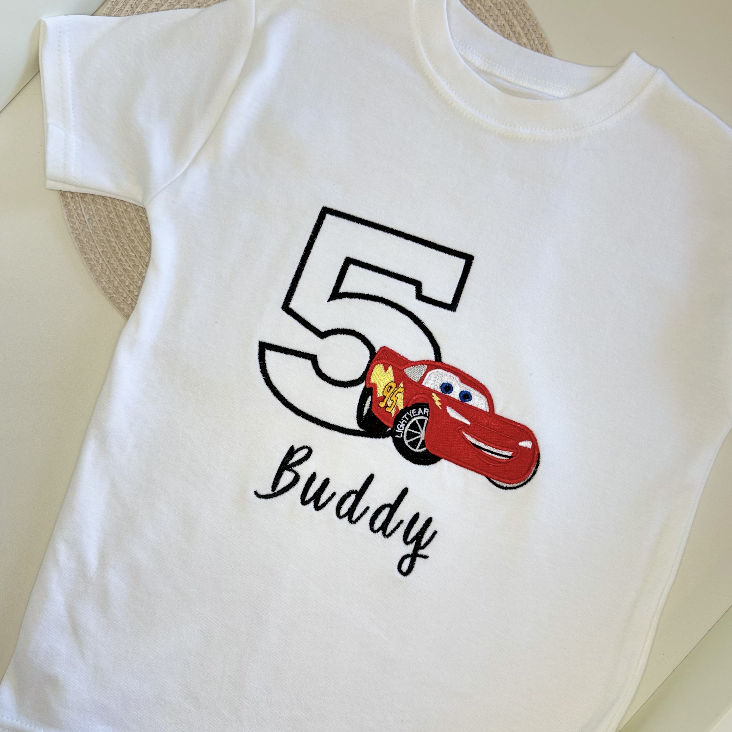 Personalised Cars Birthday T-shirt