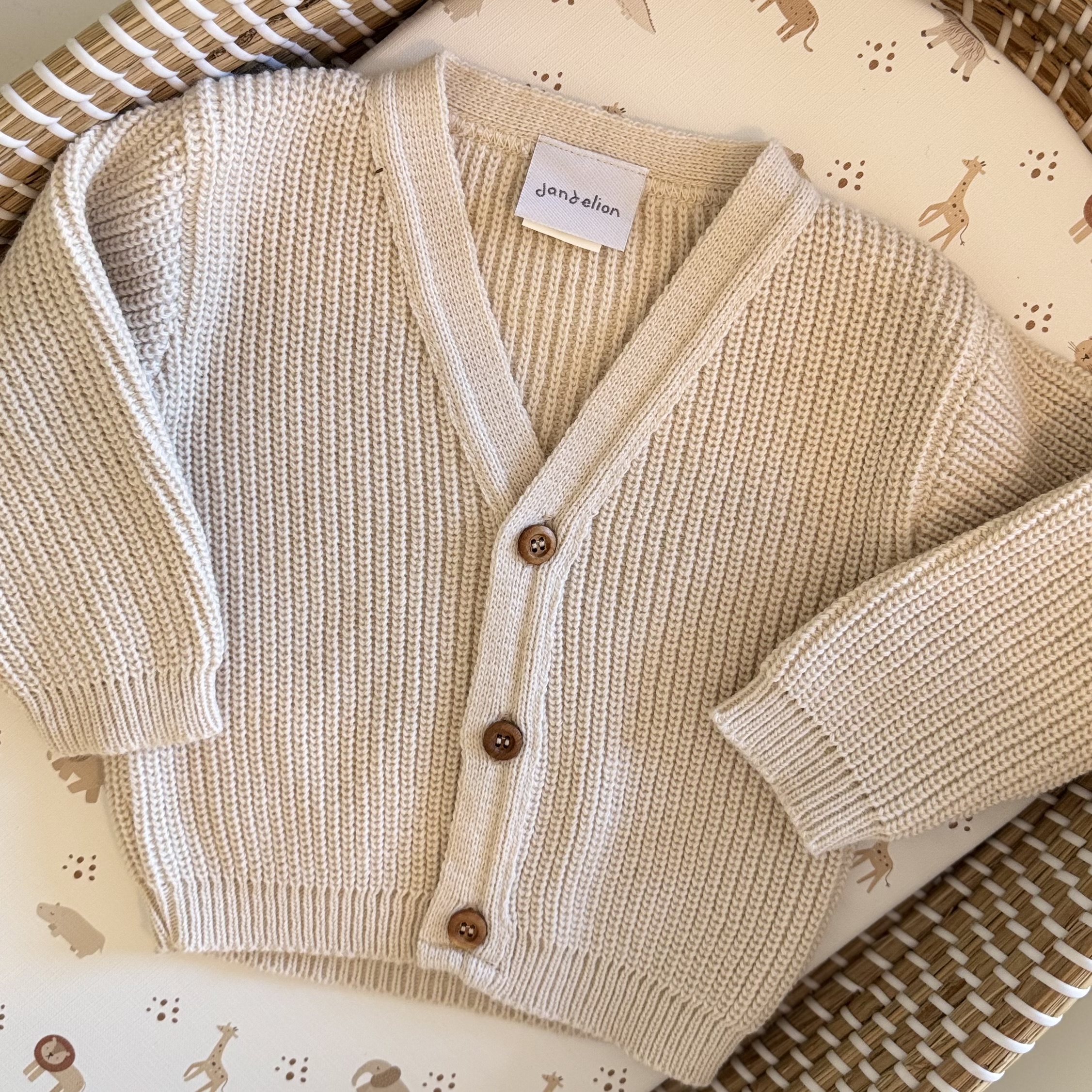 Personalised Beige Cardigan 