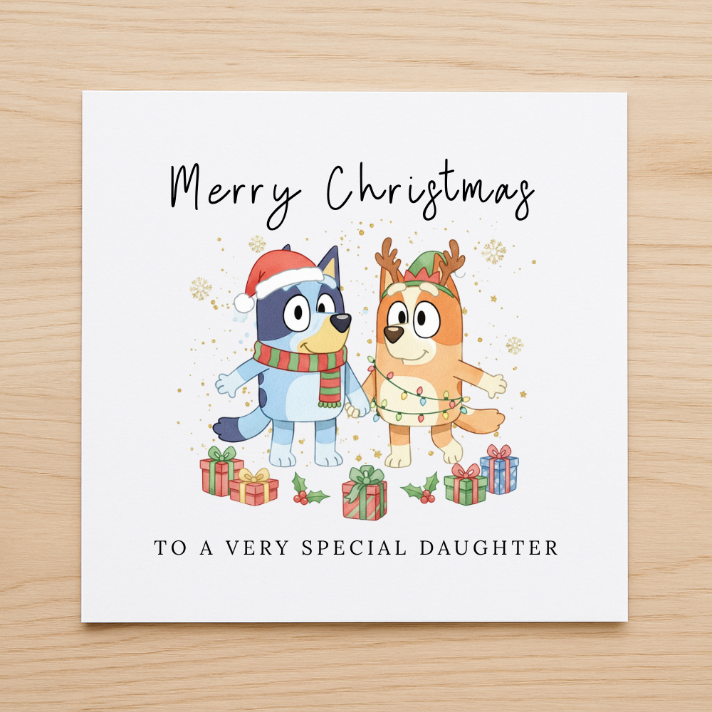 Bluey Christmas Card