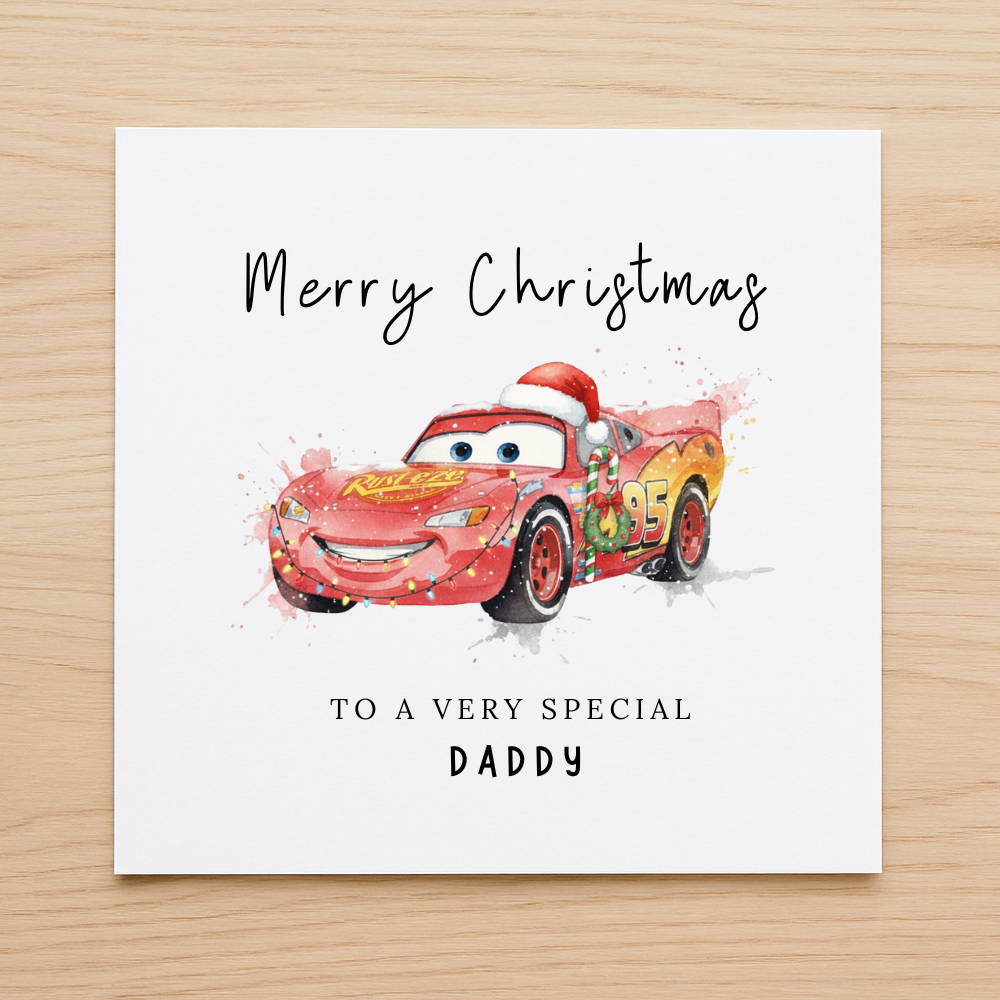 Lightning McQueen Christmas Card