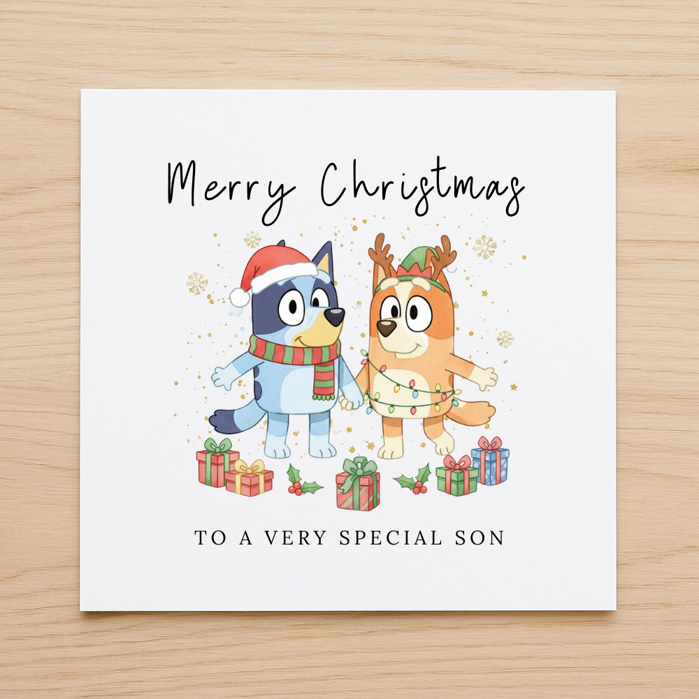 Bluey Christmas Card