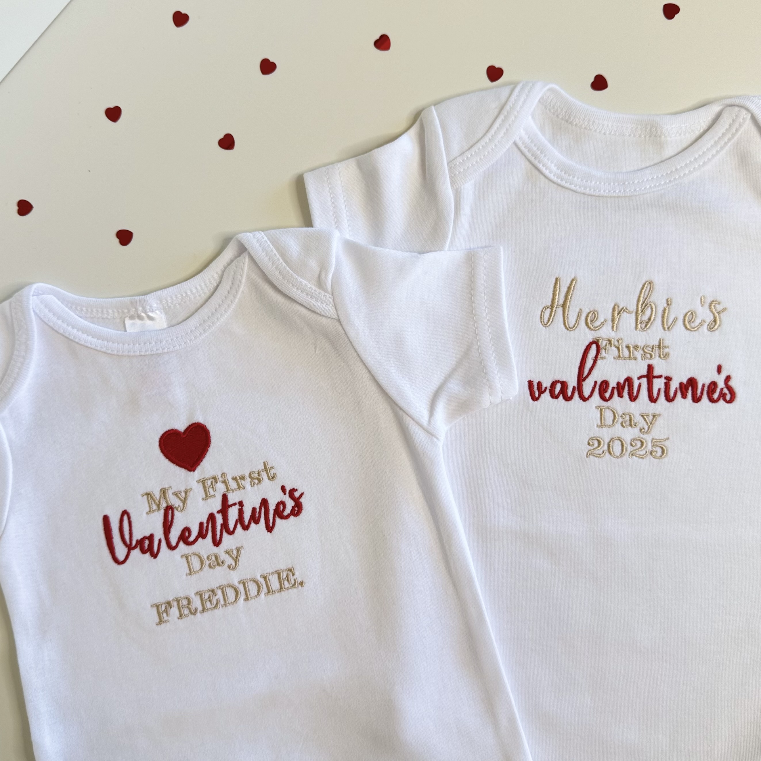 Personalised 'First Valentine's Day' Bodysuit