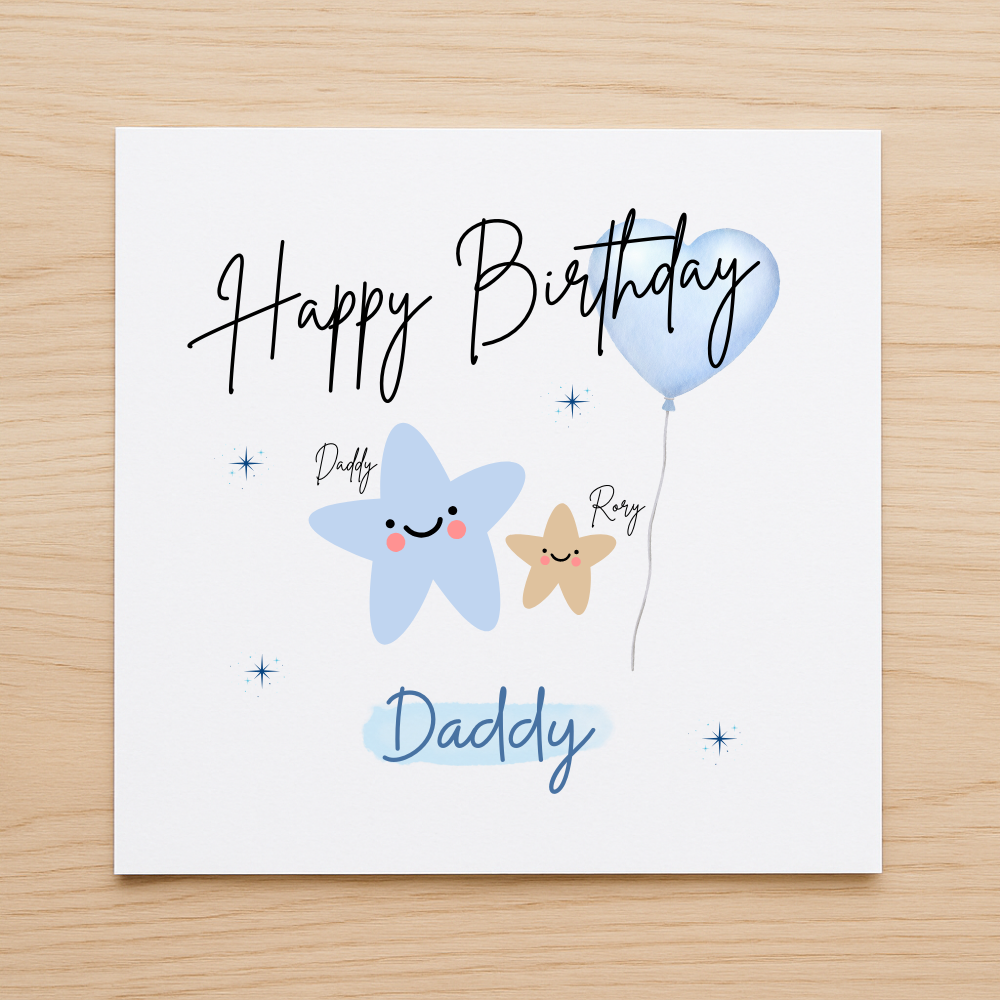 Personalised Happy Birthday Daddy Card