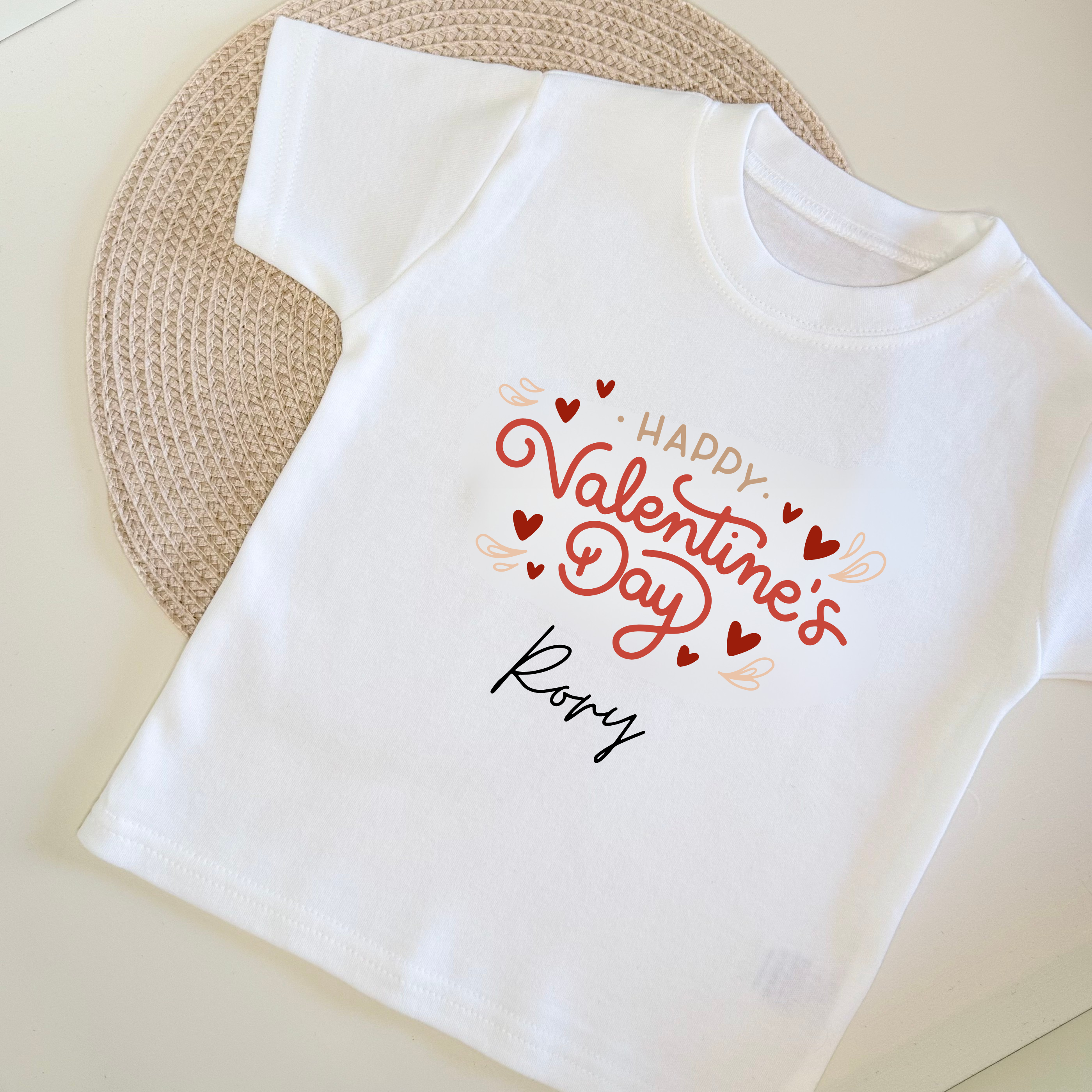 Personalised 'Happy Valentine's Day' T-shirt