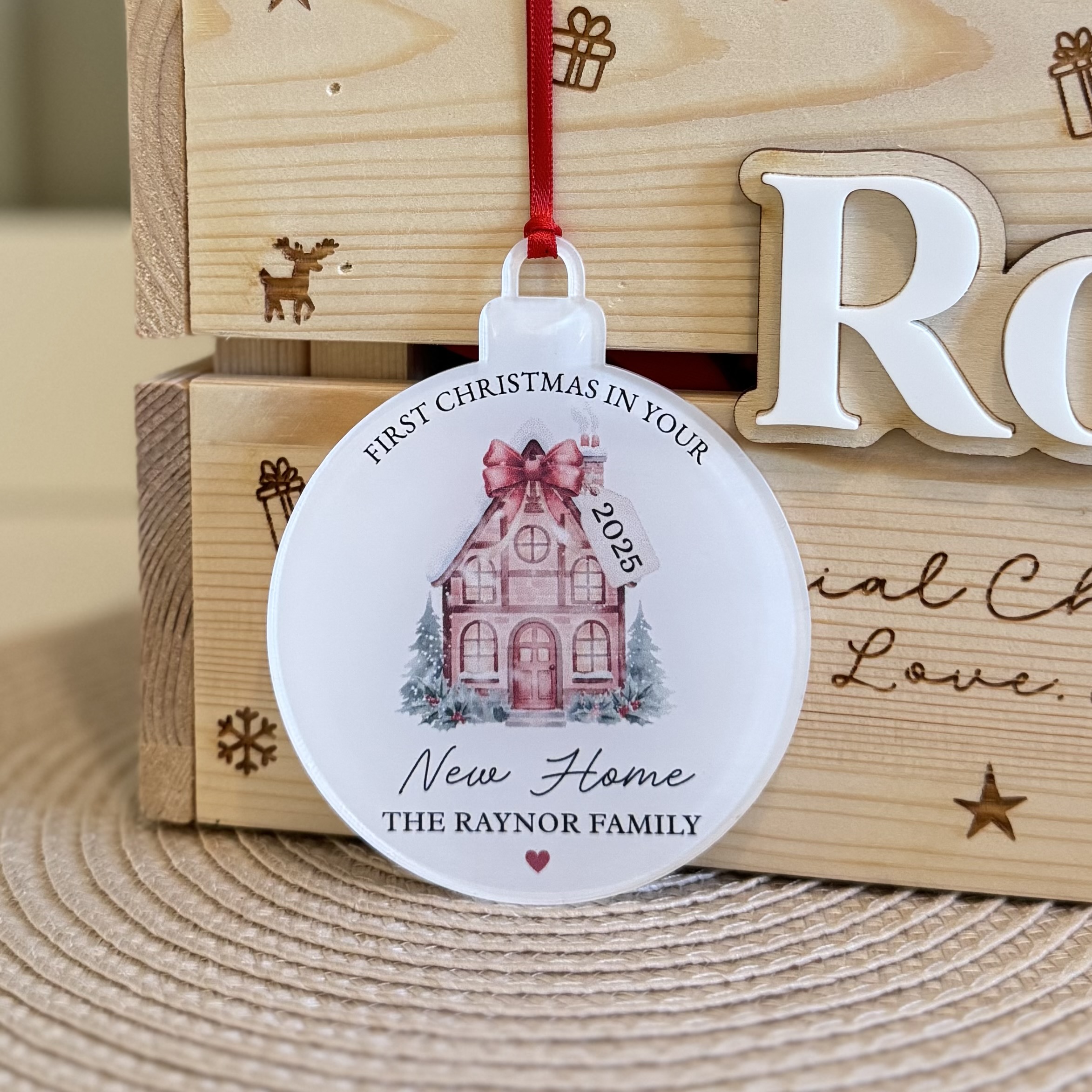 Personalised 'First Christmas In Your New Home' Bauble