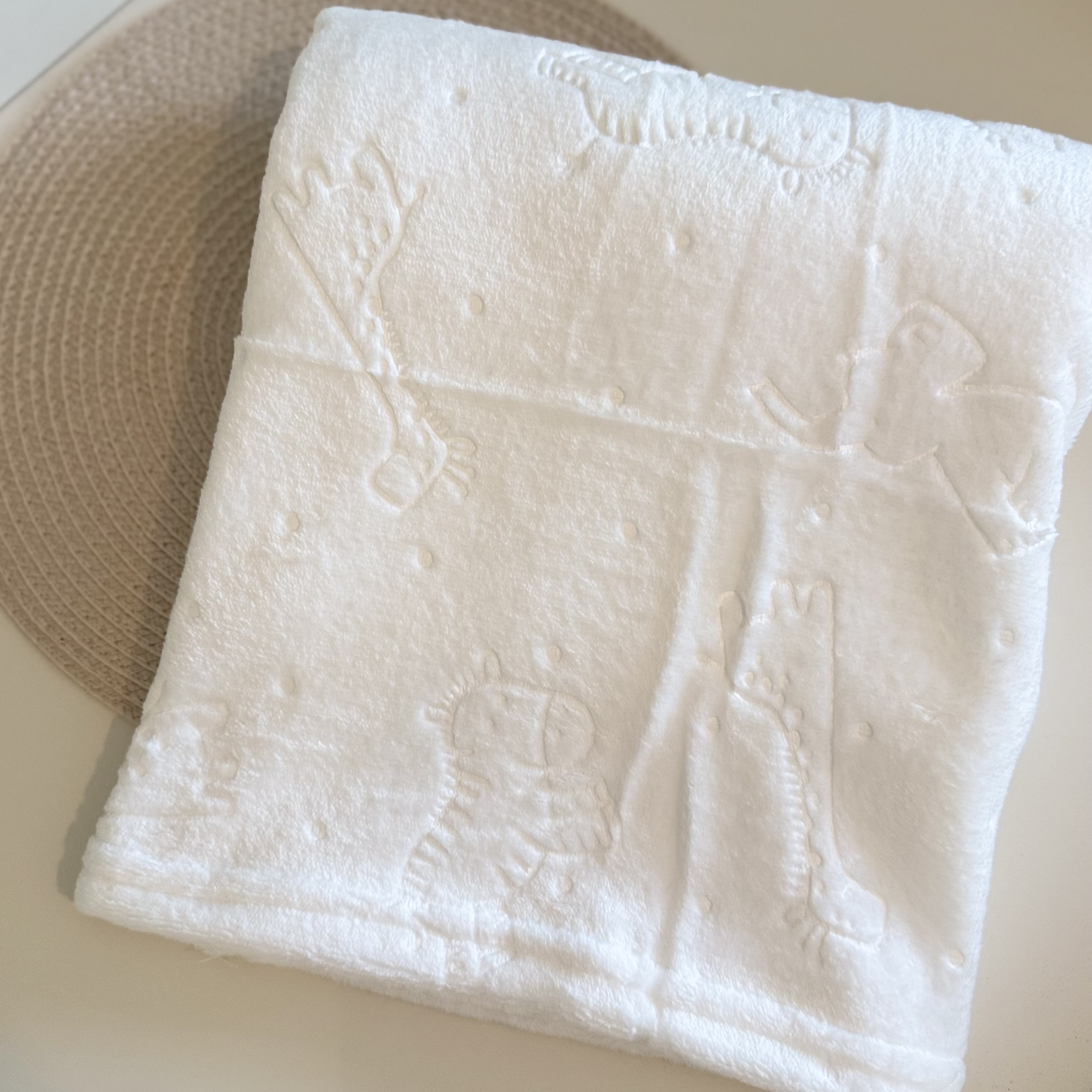 Personalised White Animal Blanket