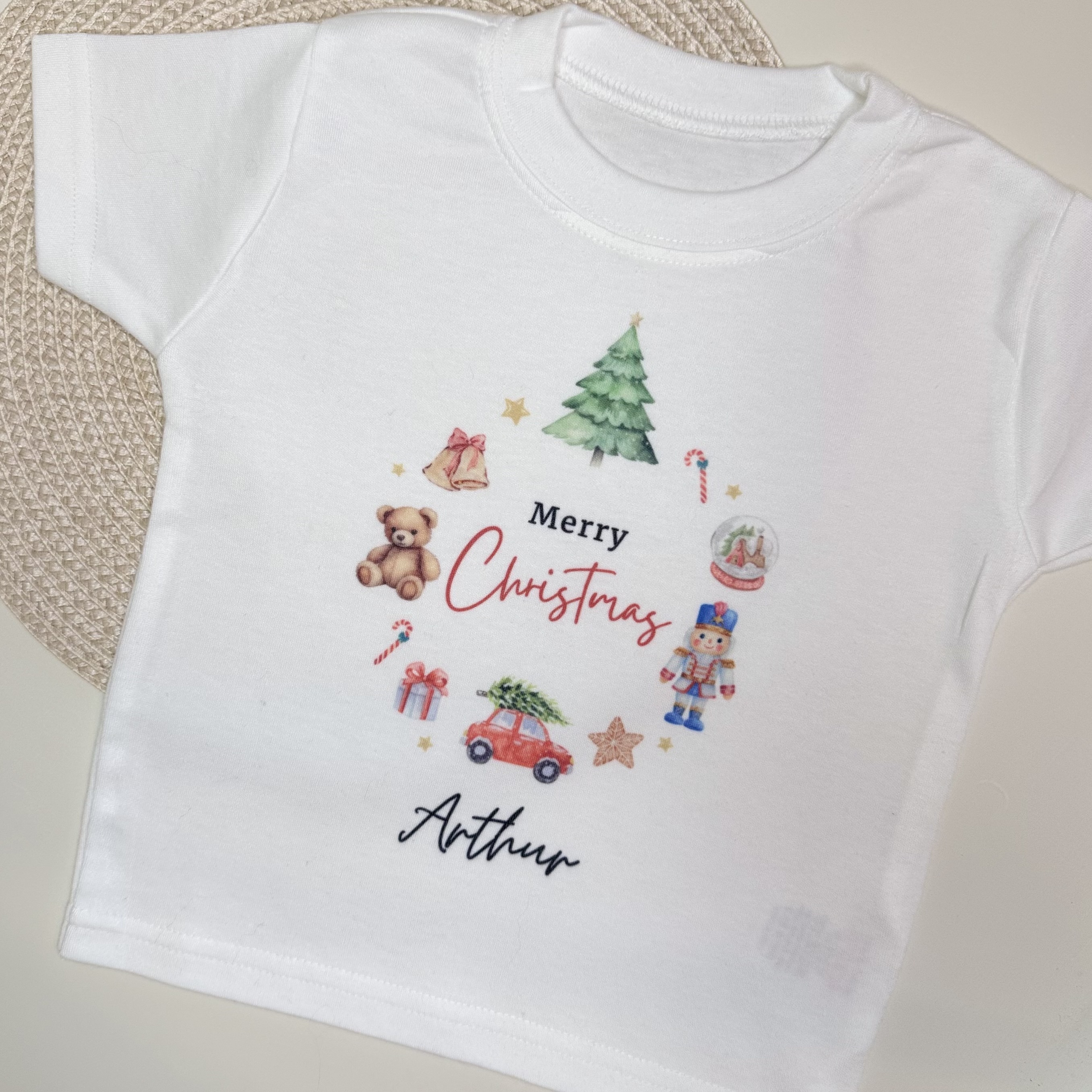 Personalised Christmas Wreath T-shirt