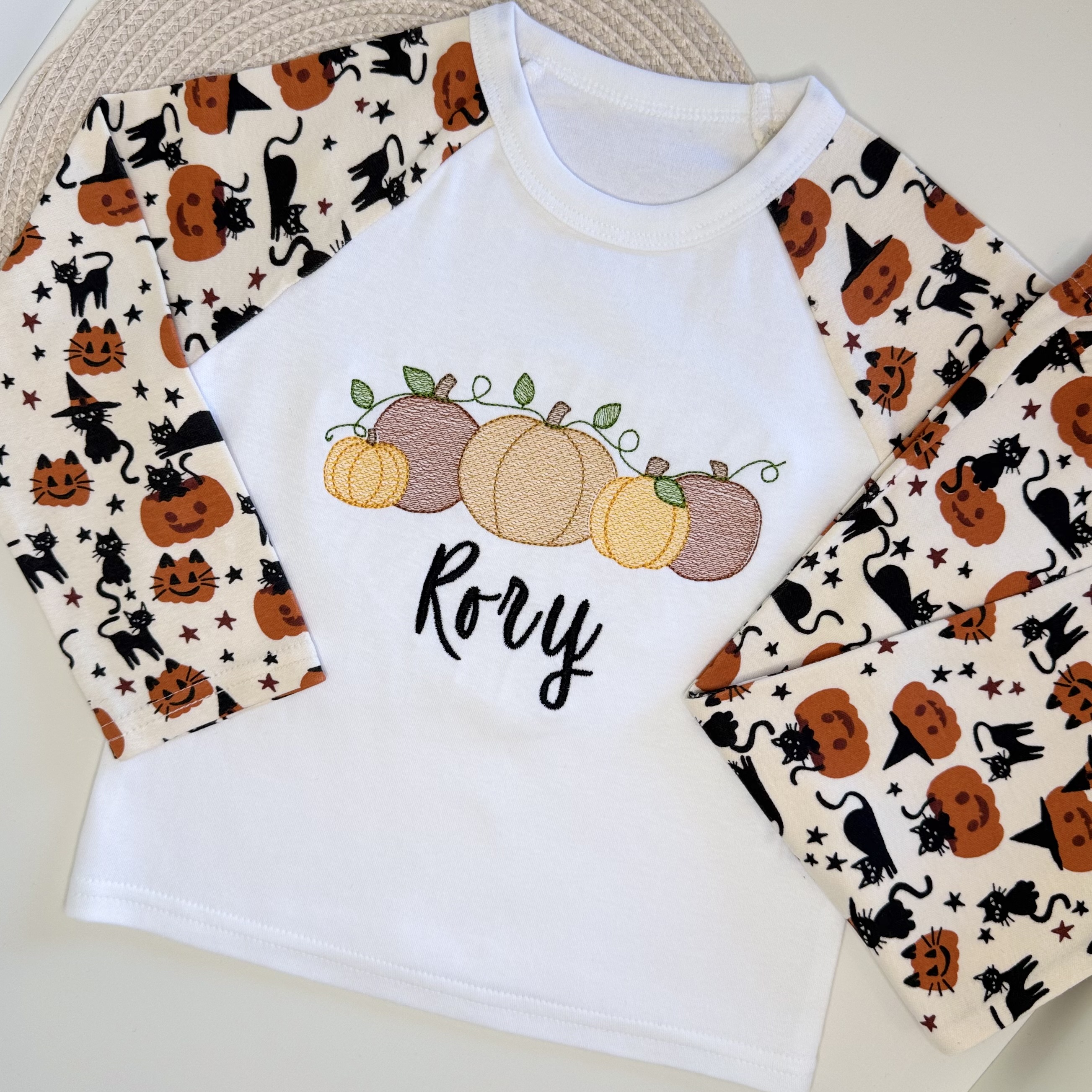 Embroidered Halloween Pyjamas
