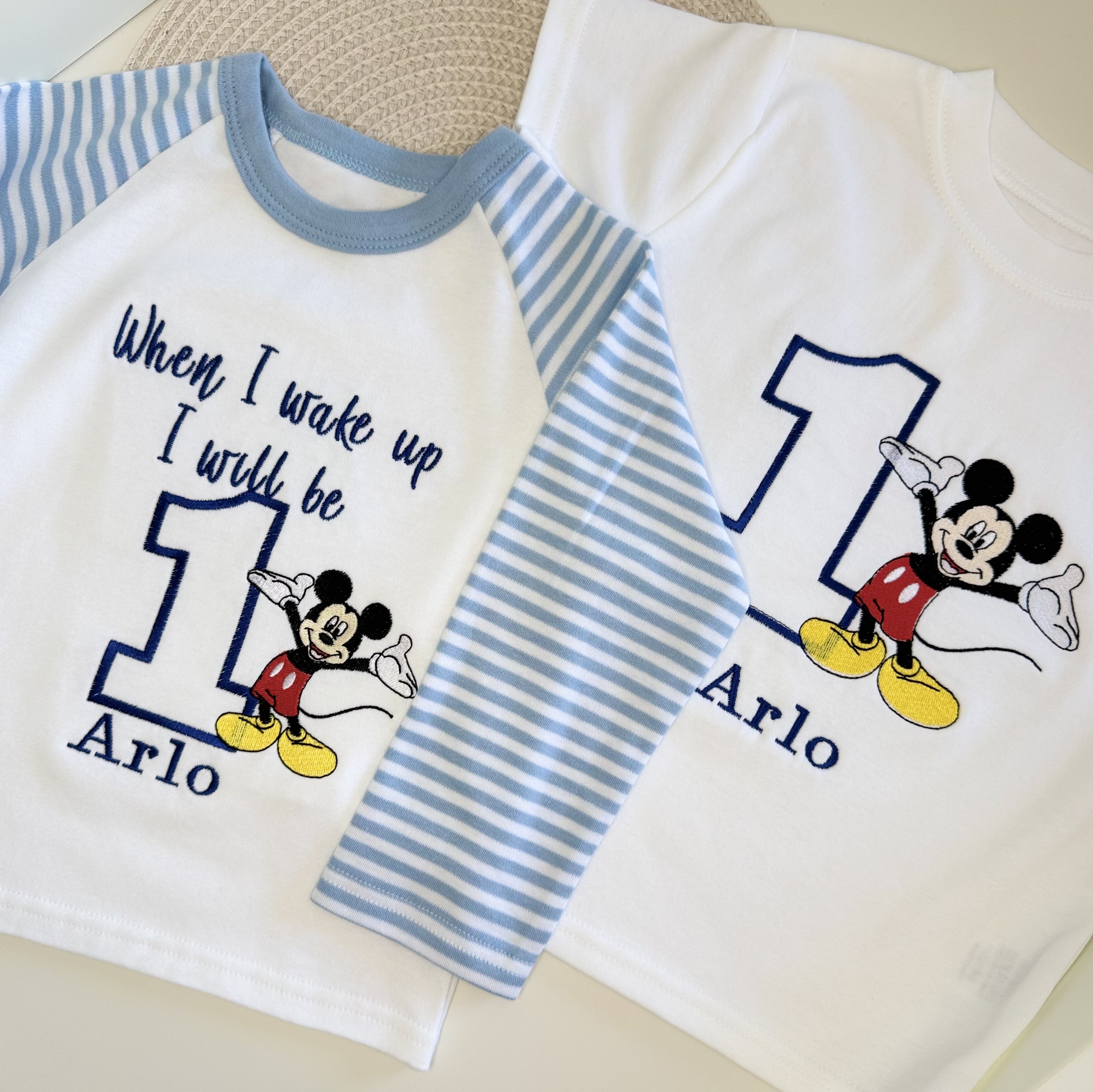 Personalised Mickey Mouse Birthday Pyjamas