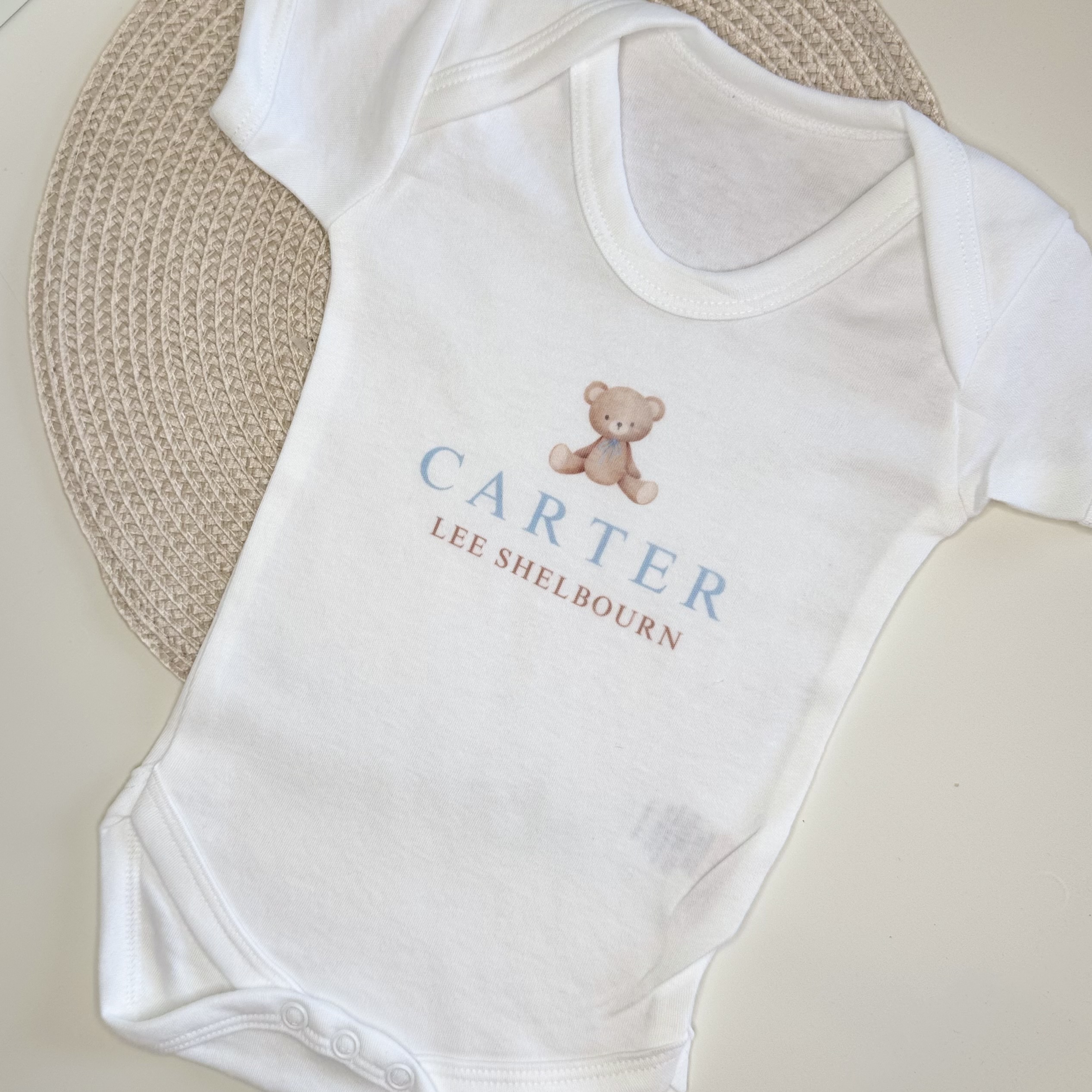 Personalised Baby Bear Bodysuit