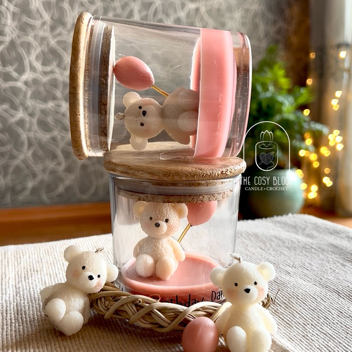 Teddy Glass Jar Candle