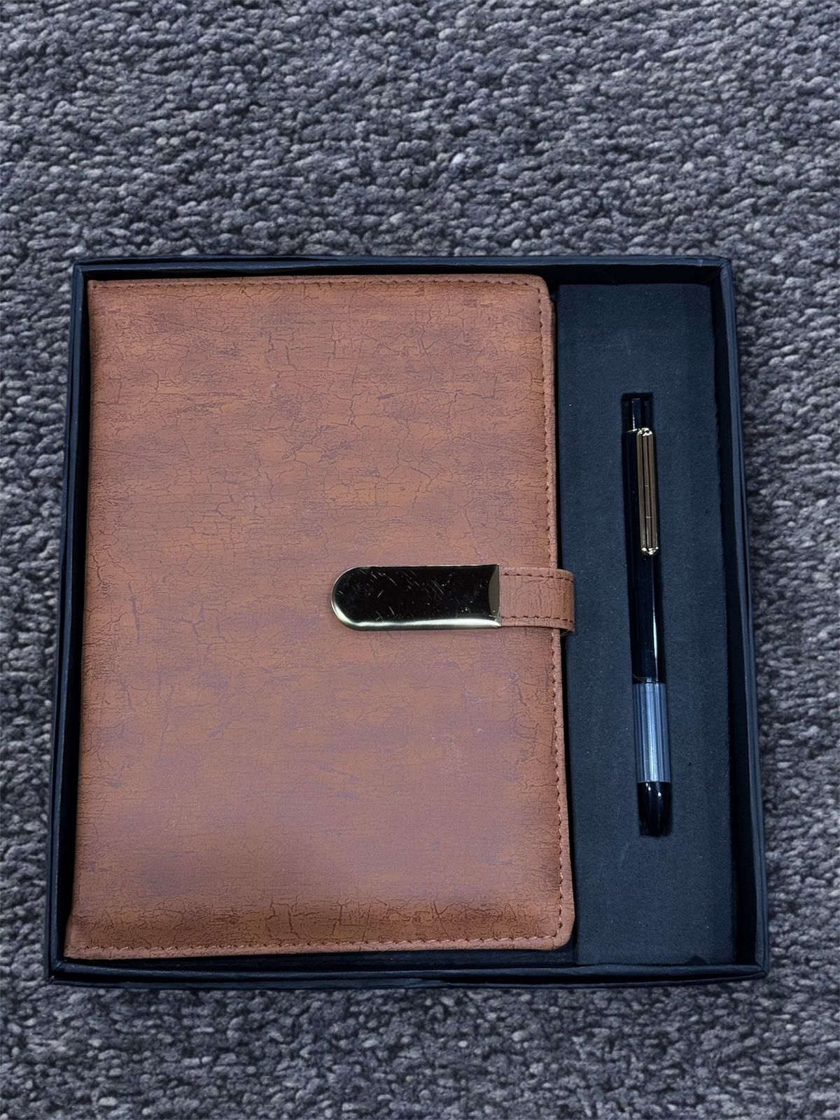 Leather Notebook and Pen Set