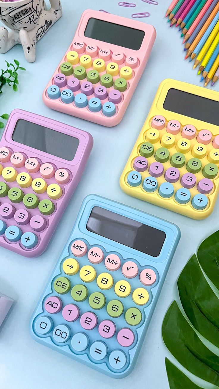 Colorful Button Desktop Calculator