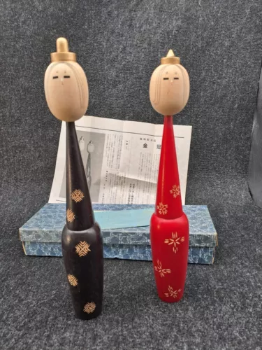 Kokeshi Japanese Dolls Set Original Japanese Crafts Wooden Figure Original Packaging