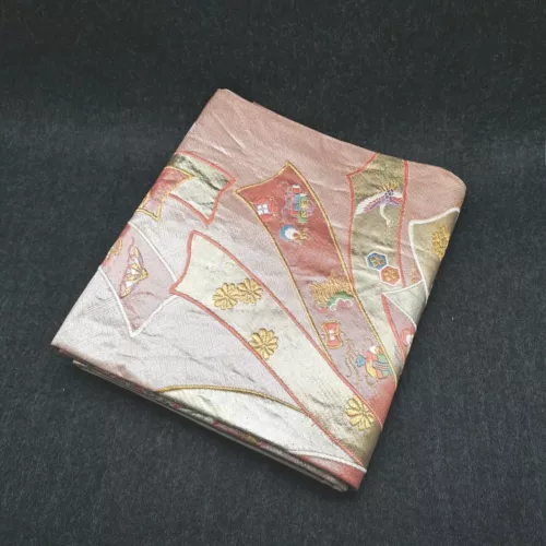 Original Japanese Kimono Obi Silk Belt Fukuro Hanhaba Maru
